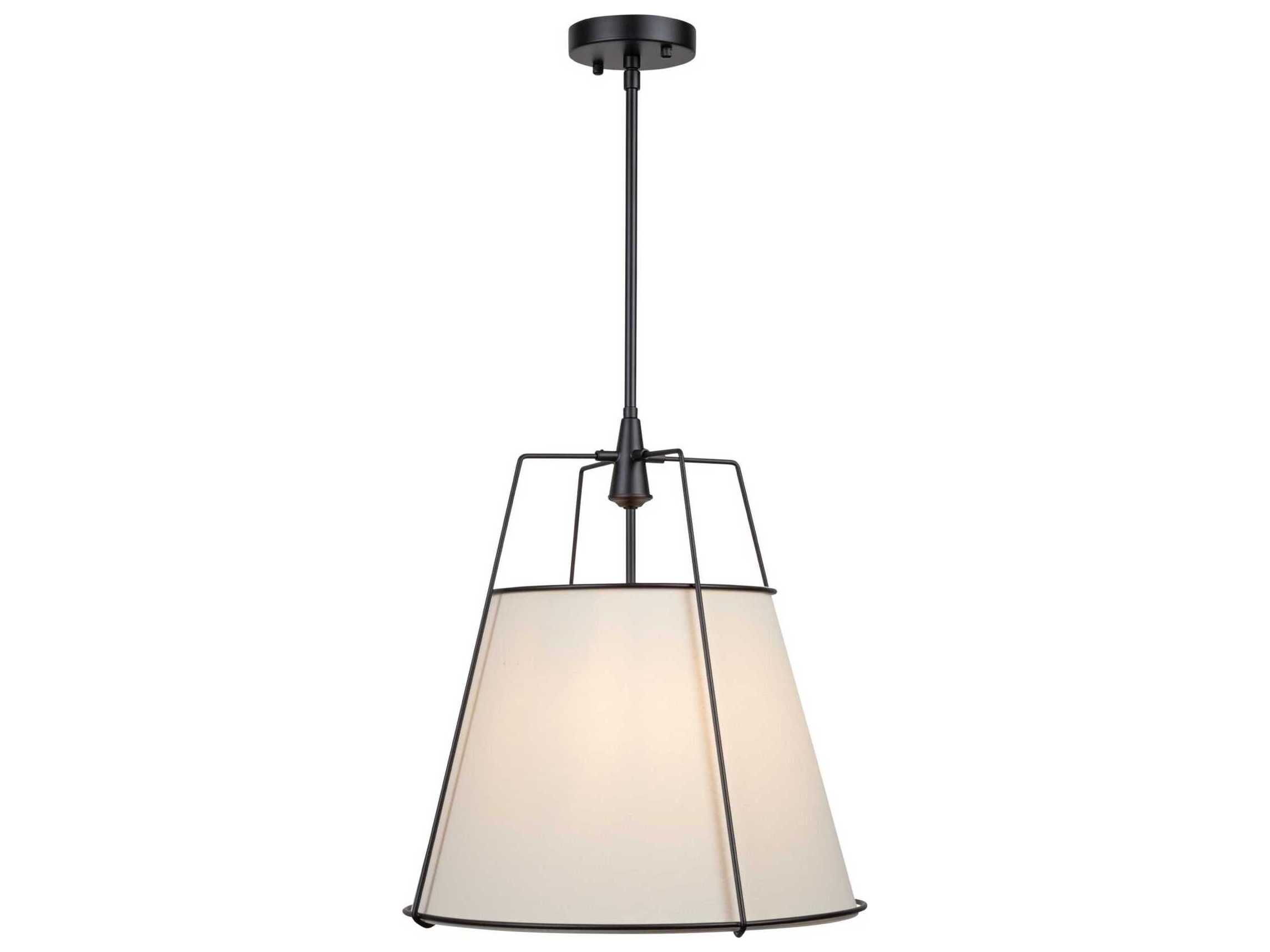 Artcraft Pullman 3-Light Black Drum Pendant