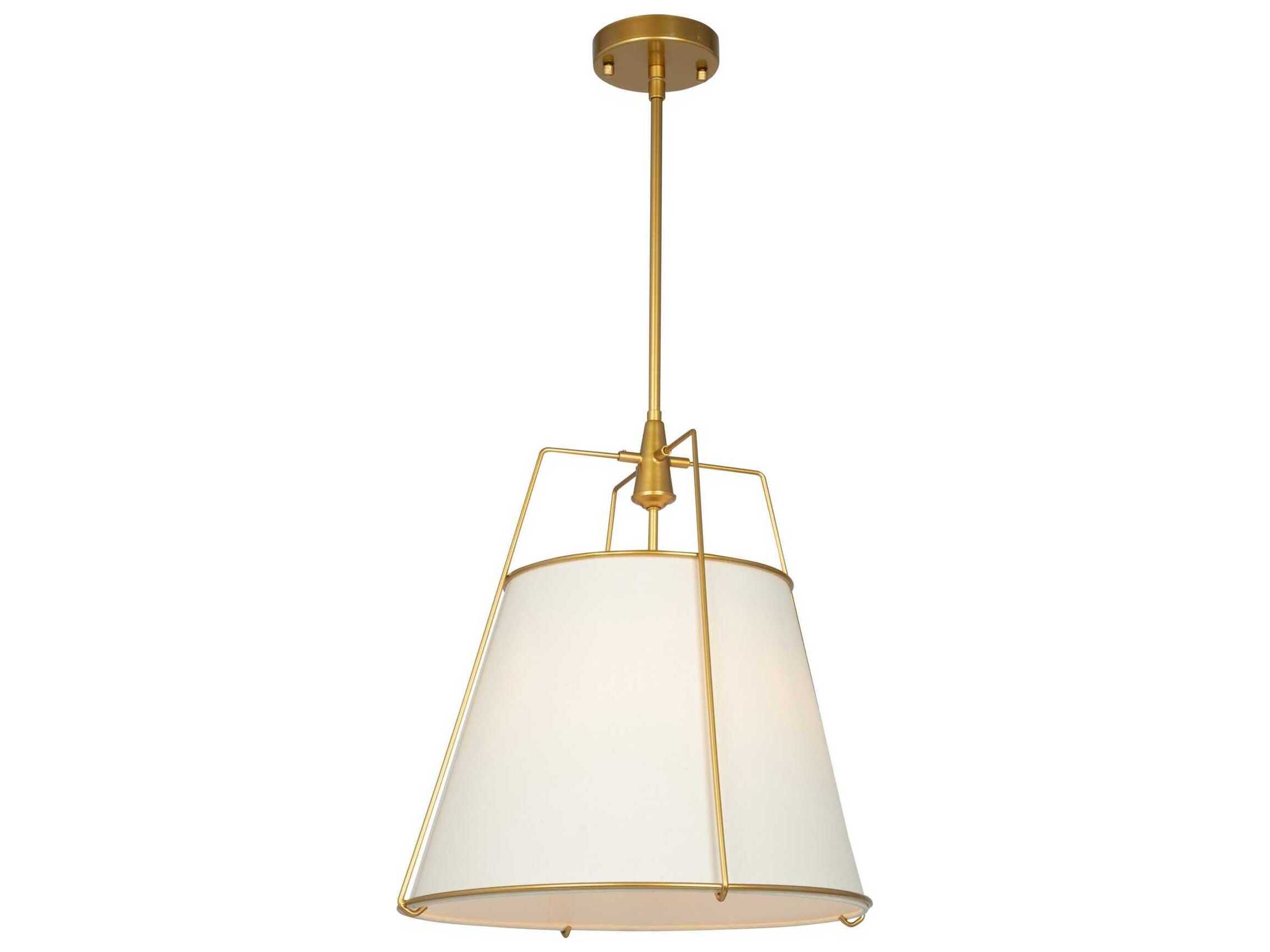 Artcraft Pullman 3-Light Brass Drum Pendant