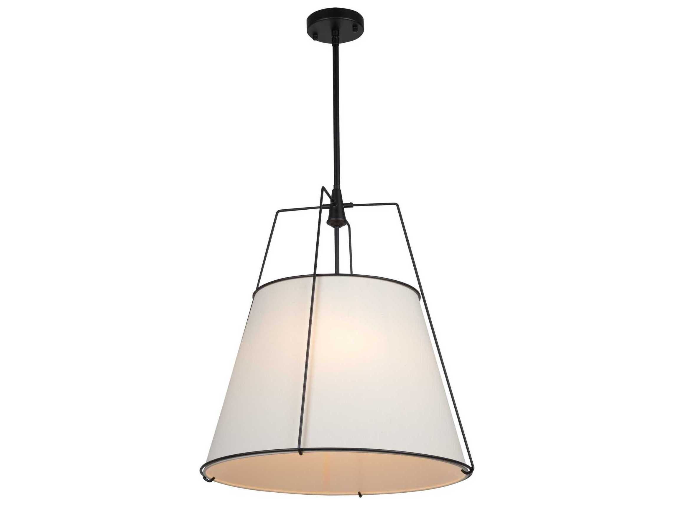 Artcraft Pullman 4-Light Black Drum Pendant