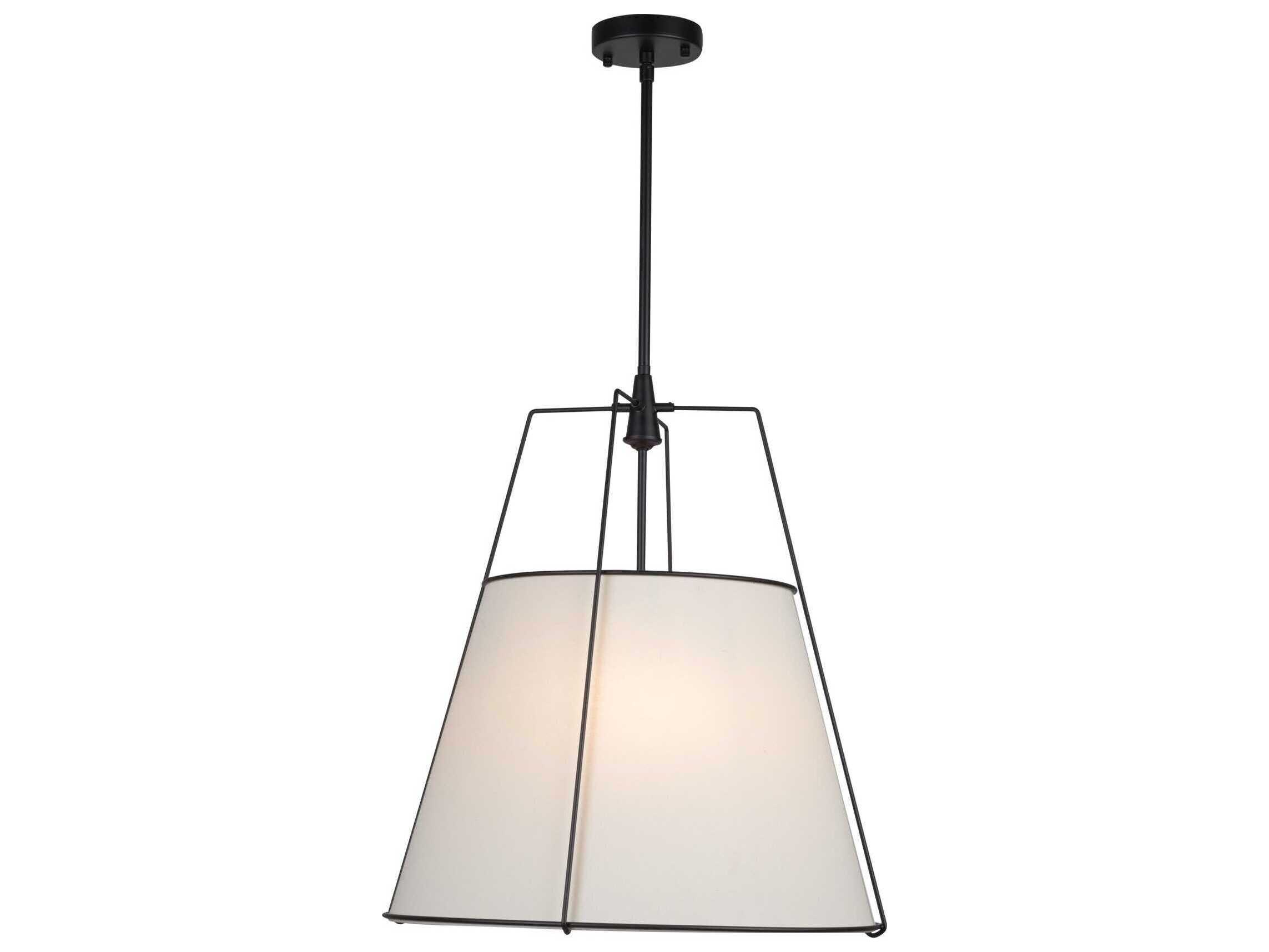 Artcraft Pullman 4-Light Black Drum Pendant