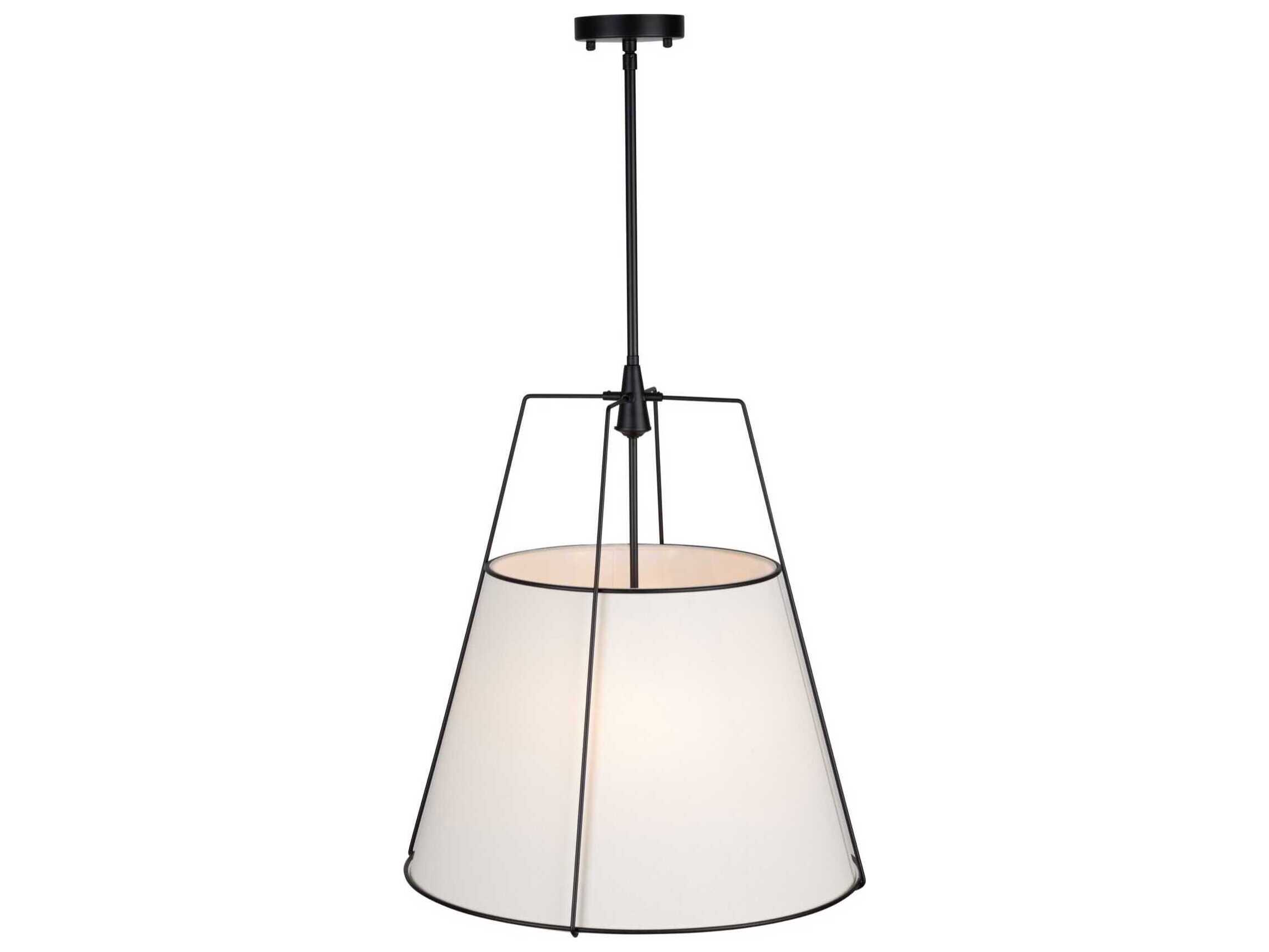 Artcraft Pullman 4-Light Black Drum Pendant
