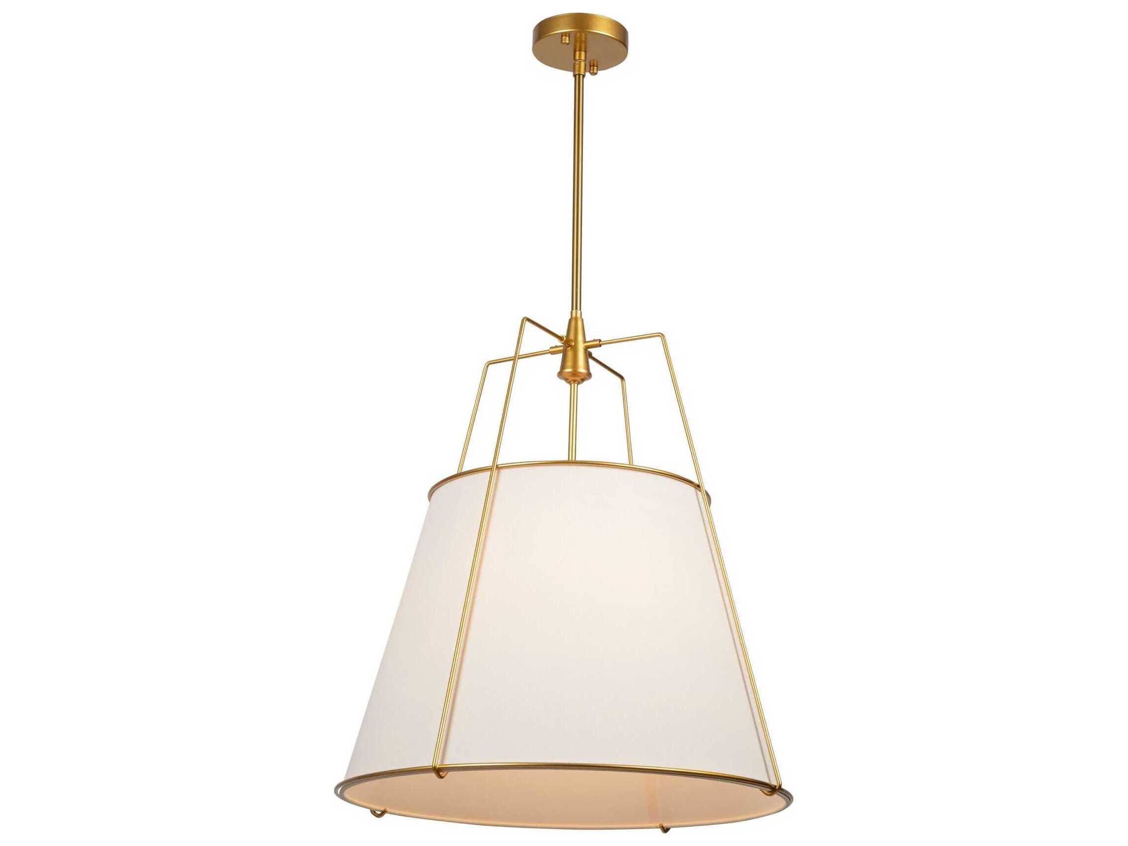 Artcraft Pullman 4-Light Brass Drum Pendant