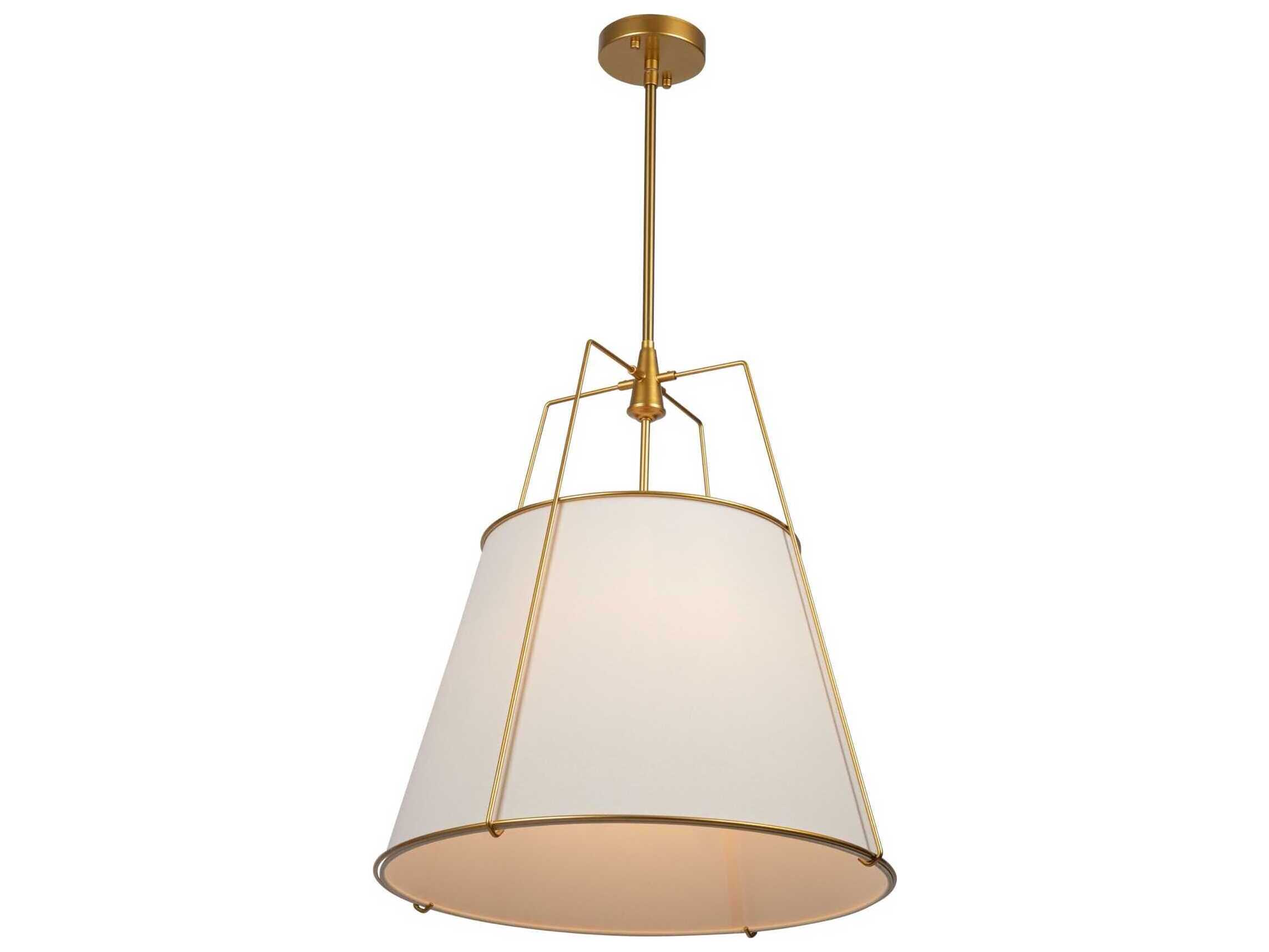 Artcraft Pullman 4-Light Brass Drum Pendant