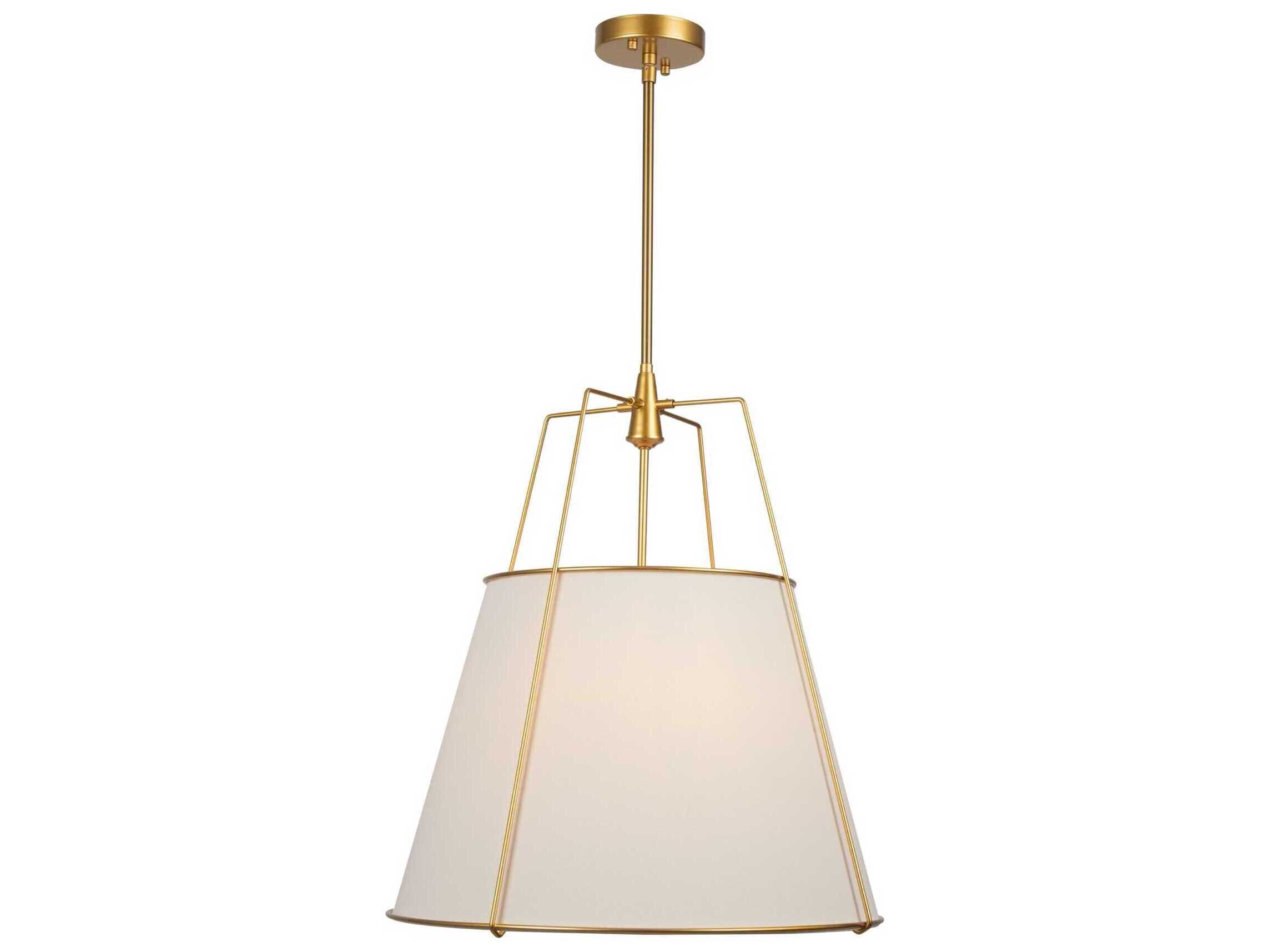Artcraft Pullman 4-Light Brass Drum Pendant