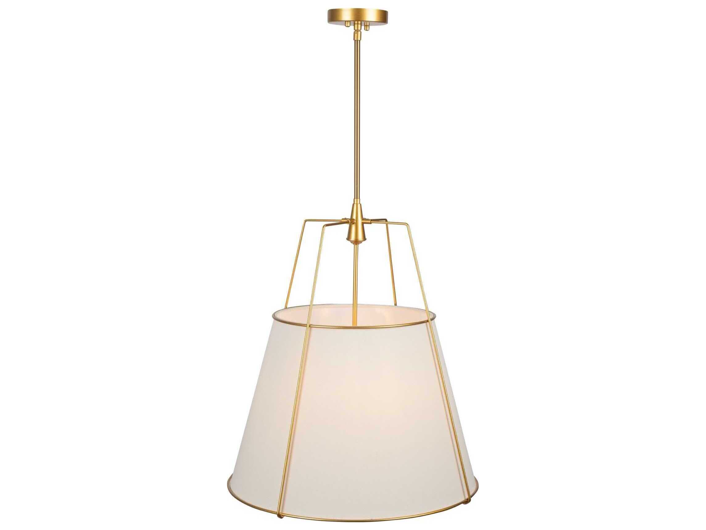 Artcraft Pullman 4-Light Brass Drum Pendant
