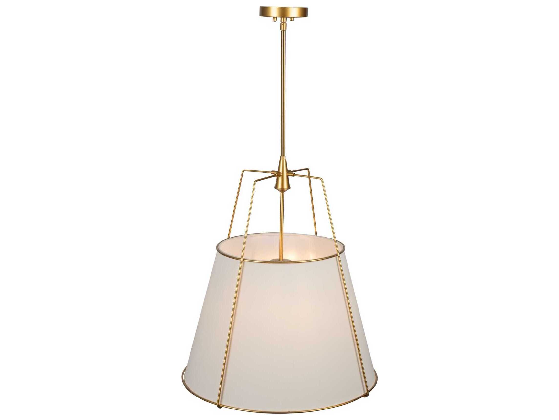 Artcraft Pullman 4-Light Brass Drum Pendant