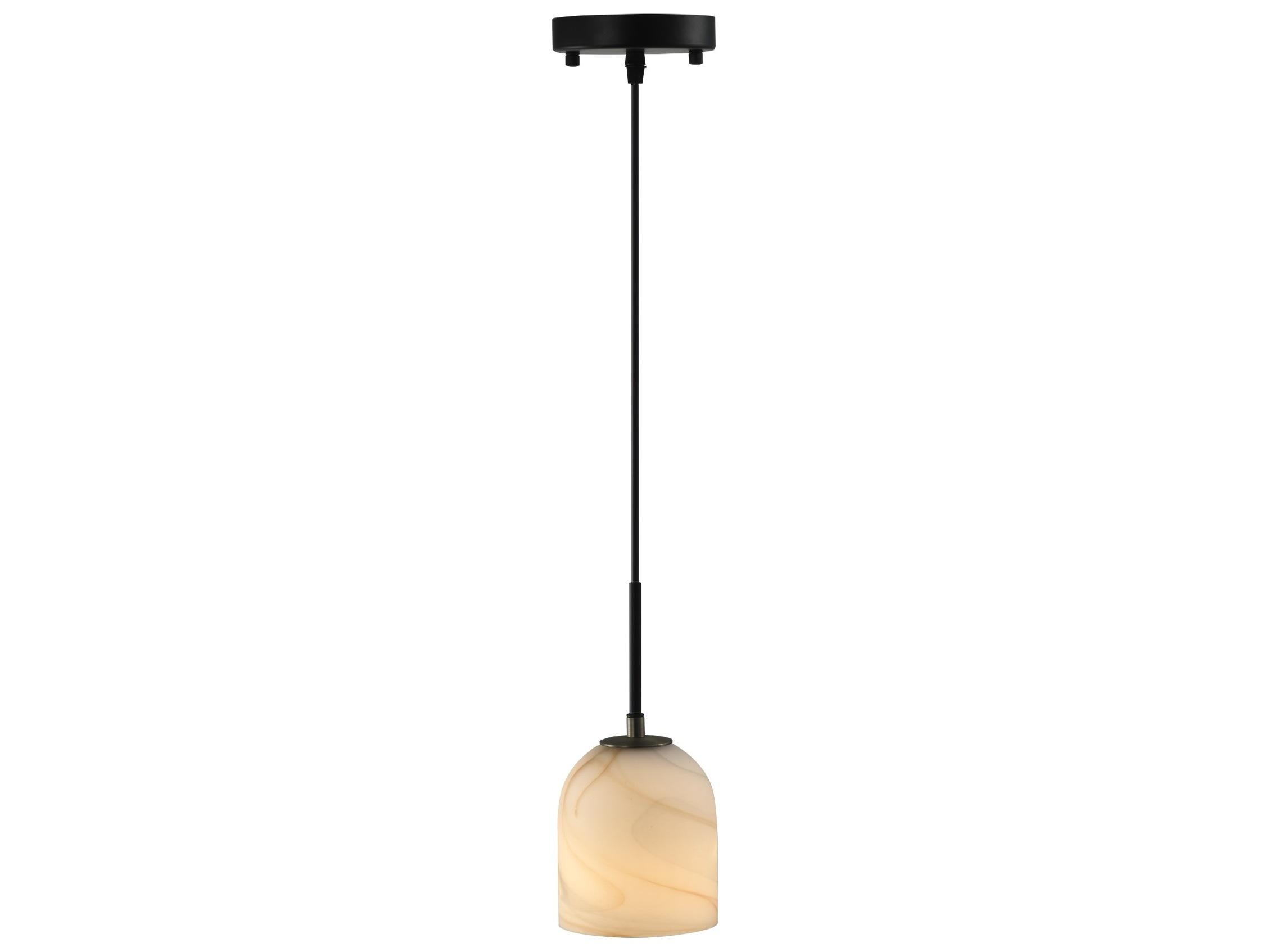 Artcraft Crema 1-Light Black Mini Pendant