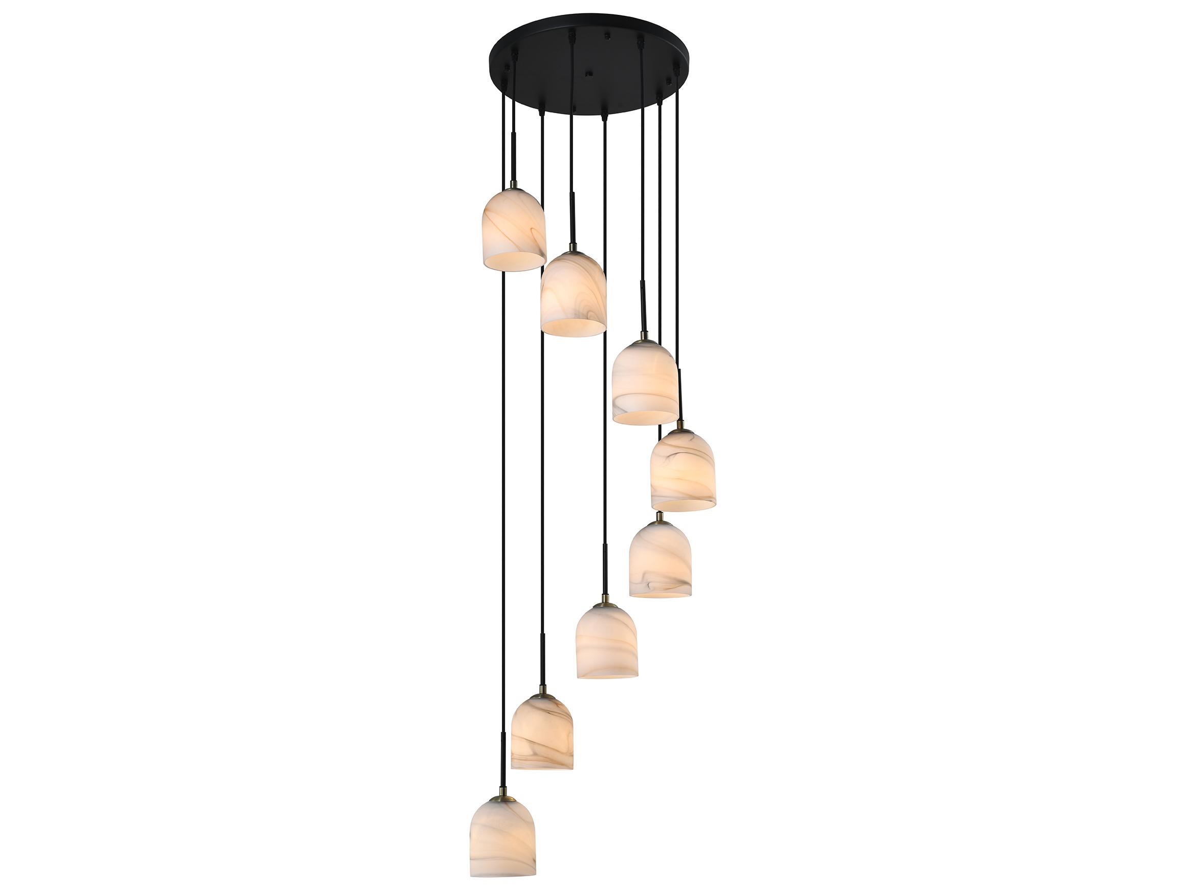 Artcraft Crema 8-Light Black Pendant
