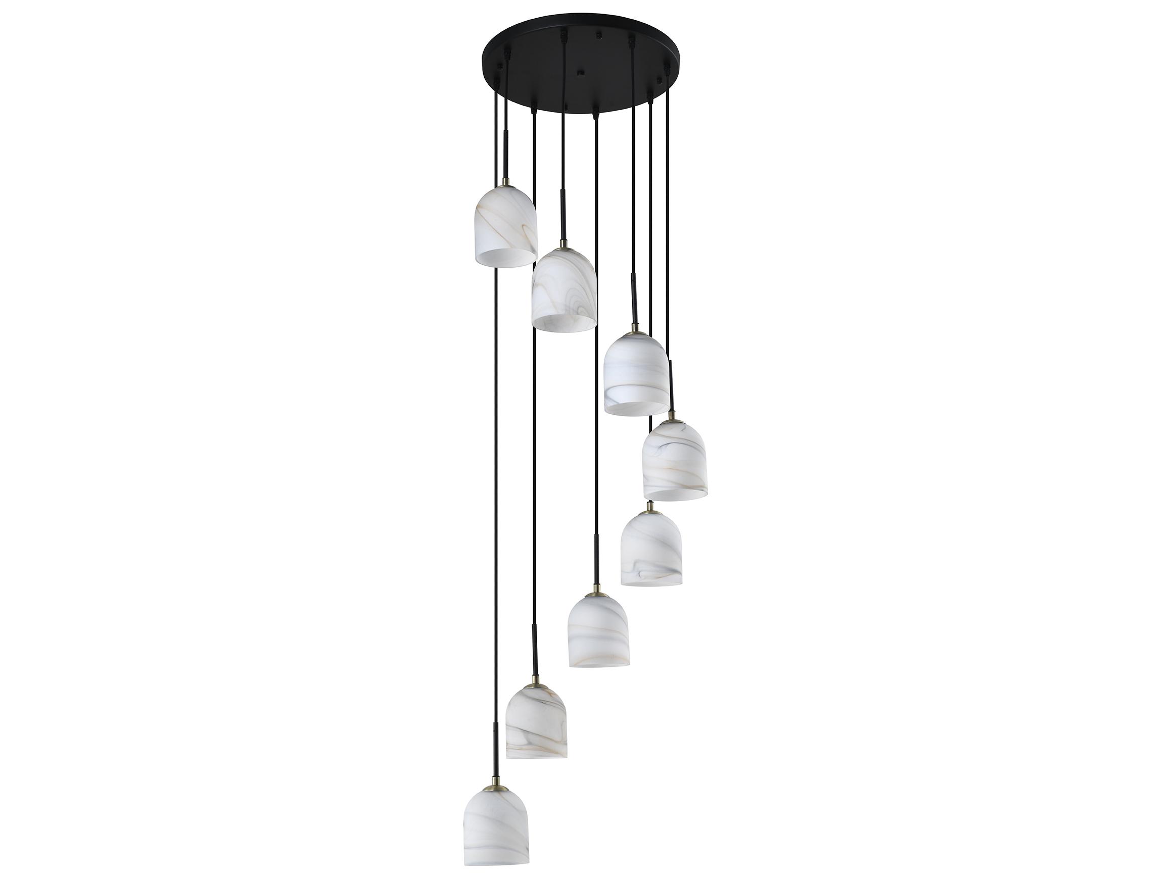 Artcraft Crema 8-Light Black Pendant