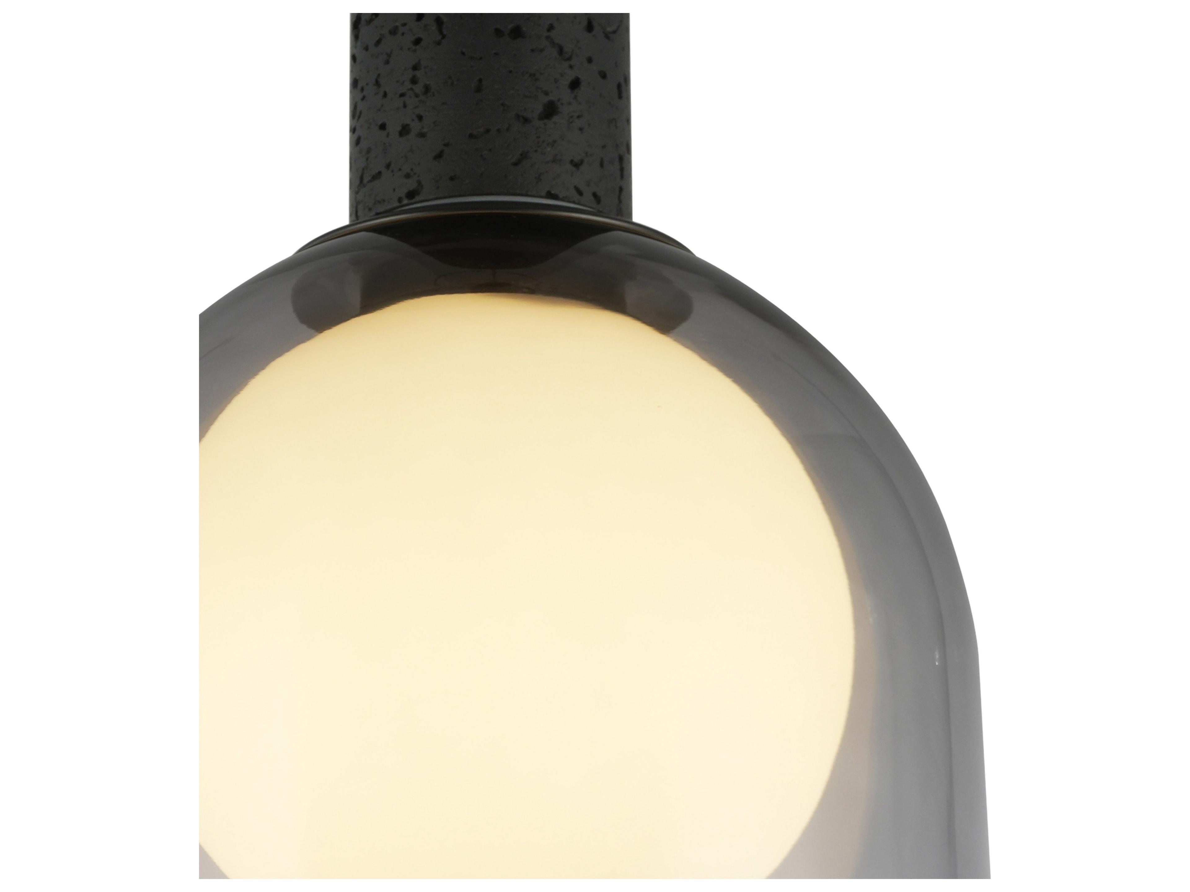 Artcraft Juna 1-Light Black Dome Globe Mini Pendant