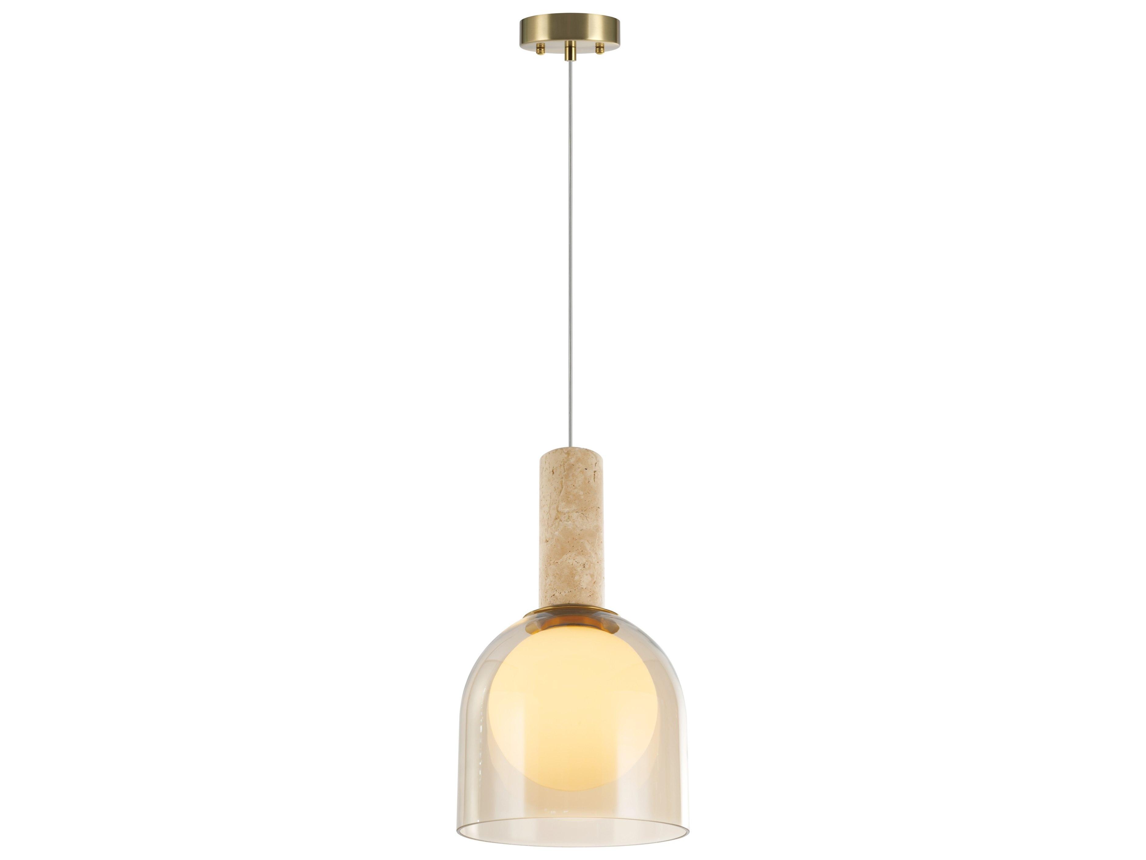 Artcraft Juna 1-Light Brass Dome Globe Mini Pendant