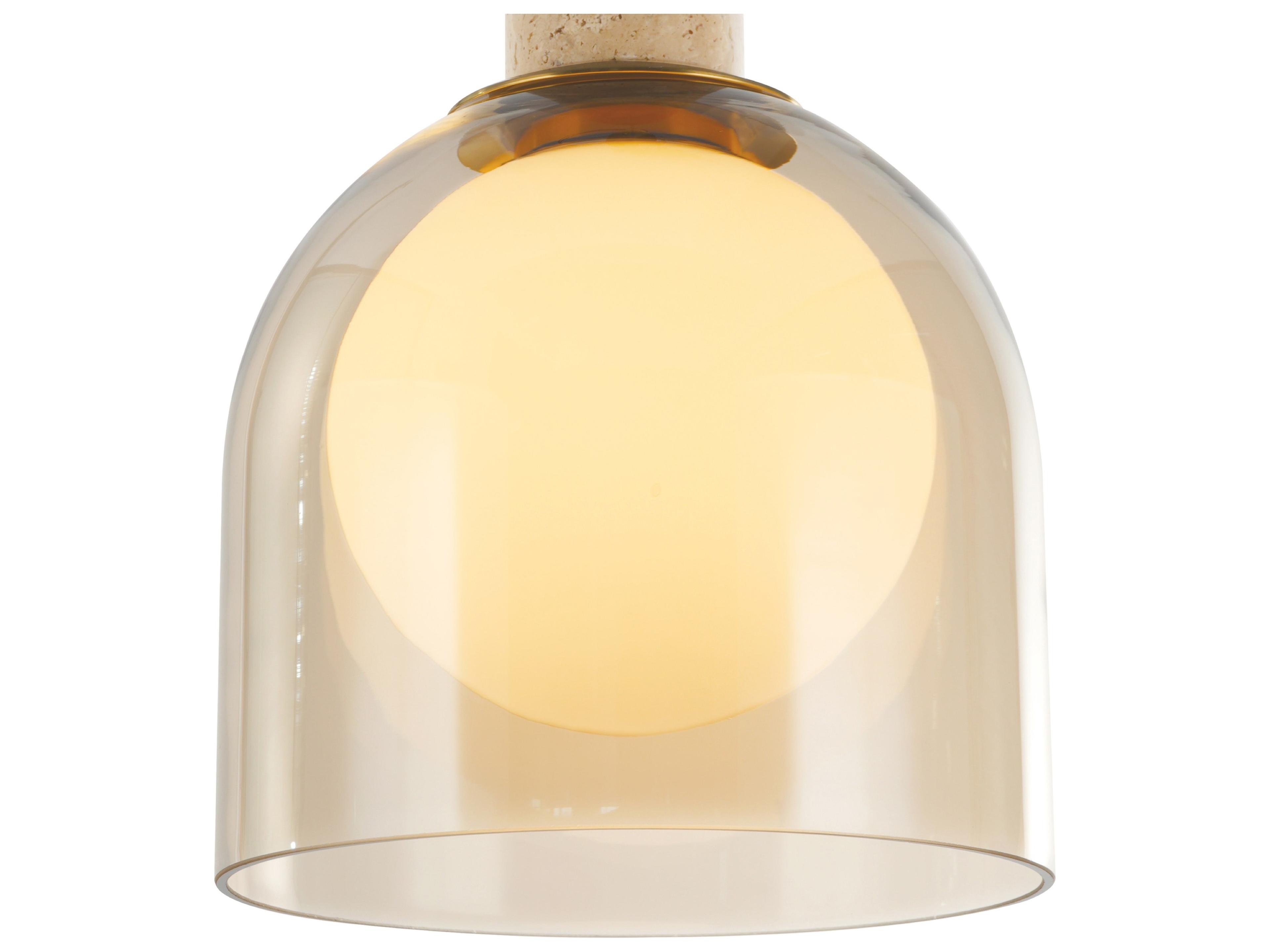 Artcraft Juna 1-Light Brass Dome Globe Mini Pendant