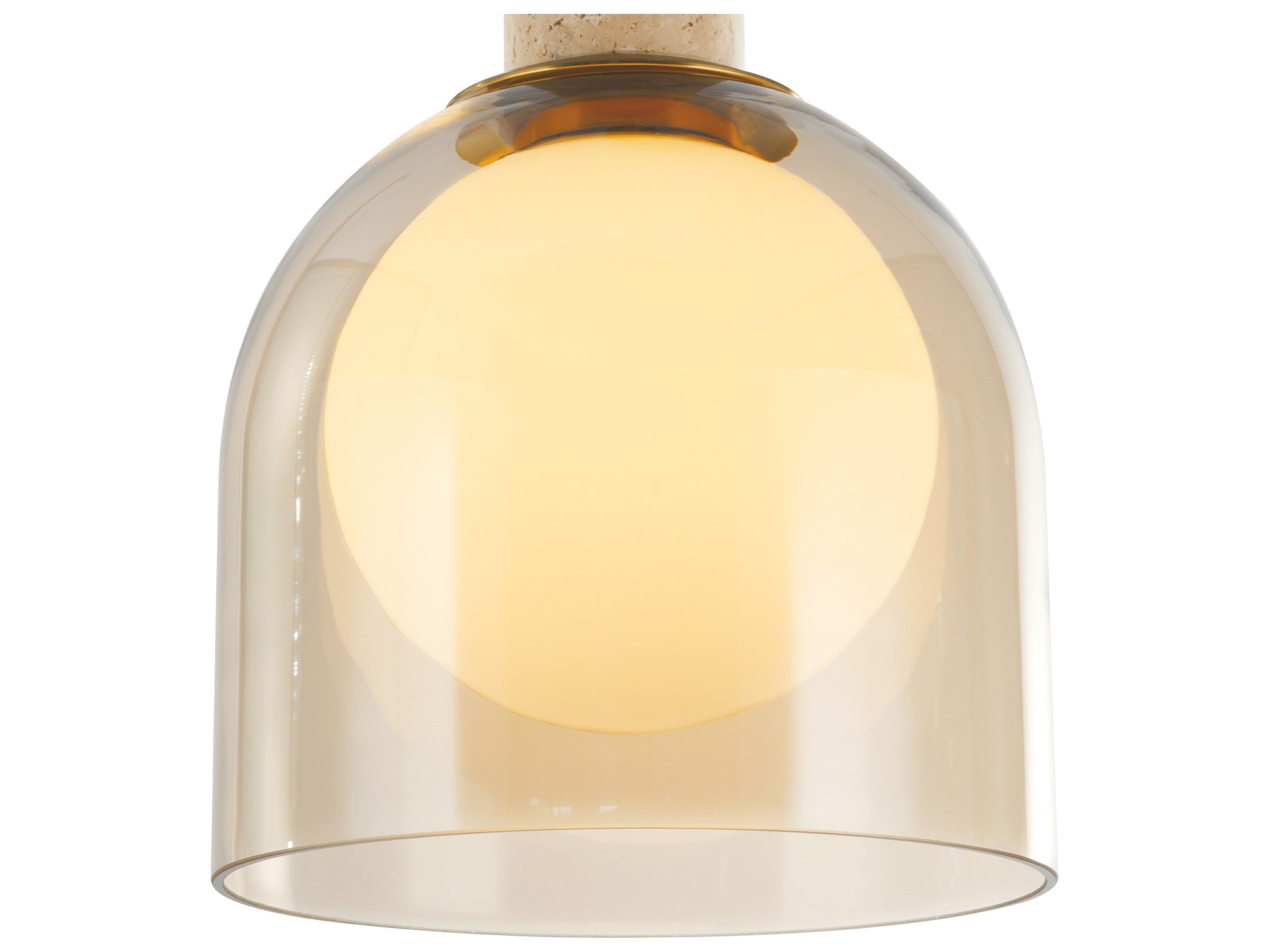 Artcraft Juna 4-Light Brass Dome Globe Pendant