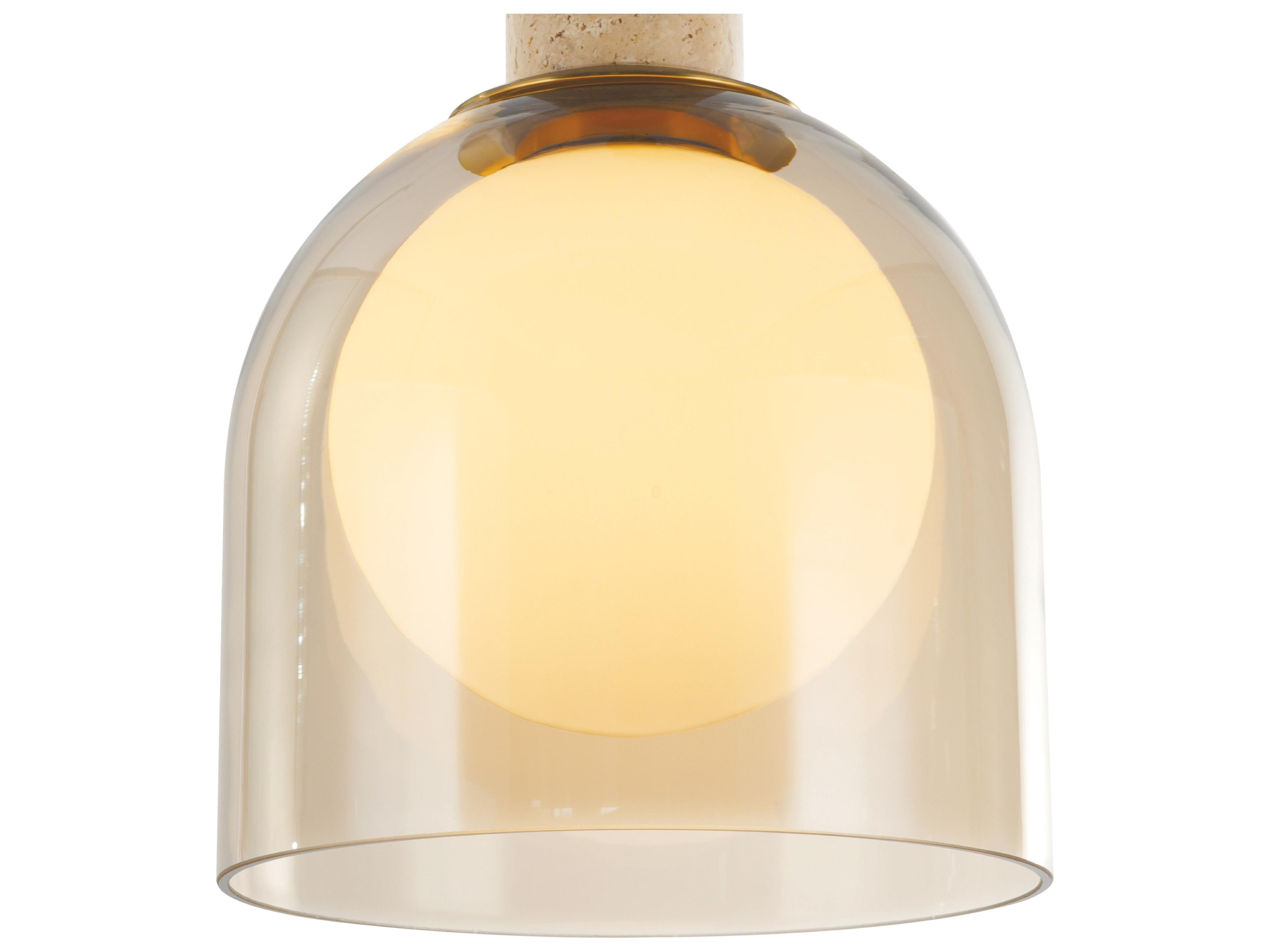 Artcraft Juna 6-Light Brass Globe Round Pendant