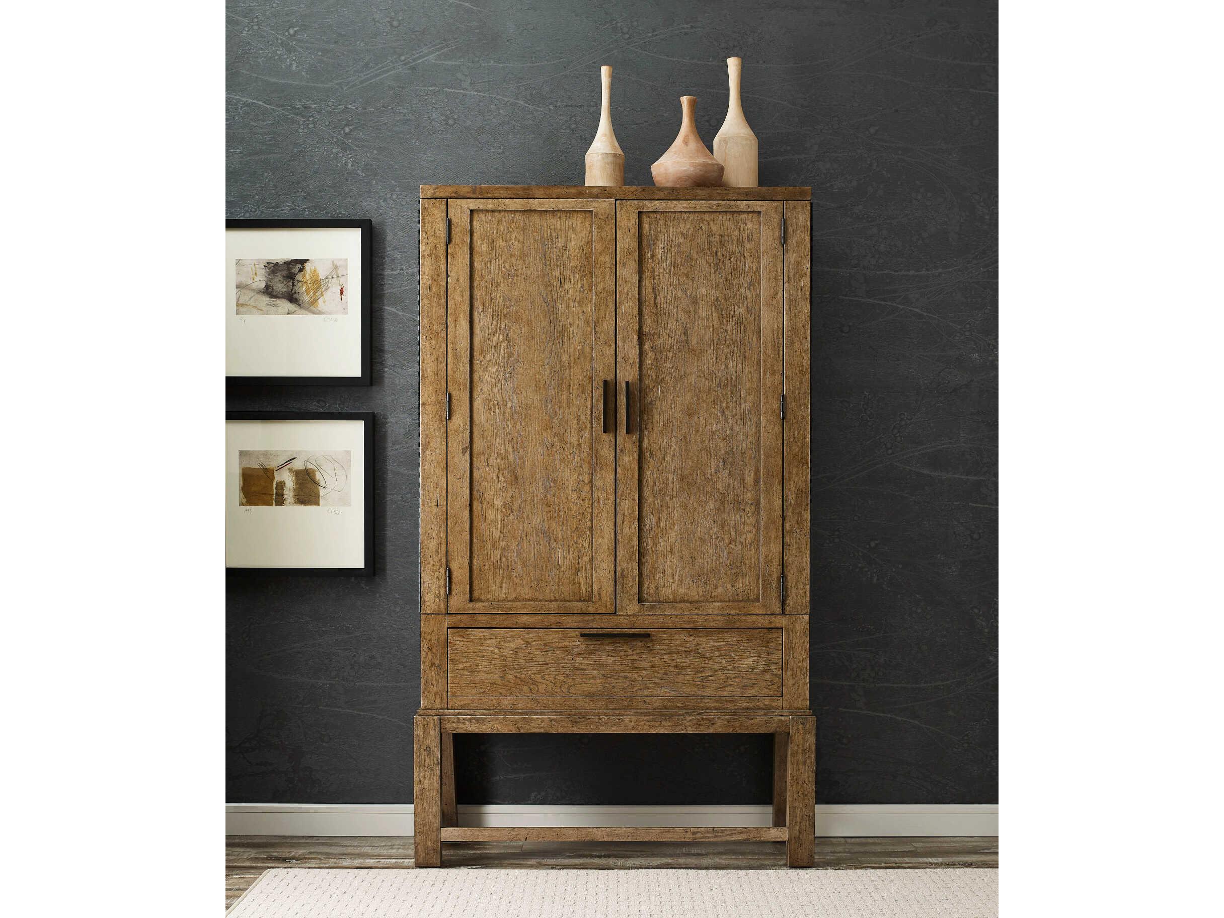 American Drew Skyline Brook Smoke Brown Hardwood Wardrobe Armoire