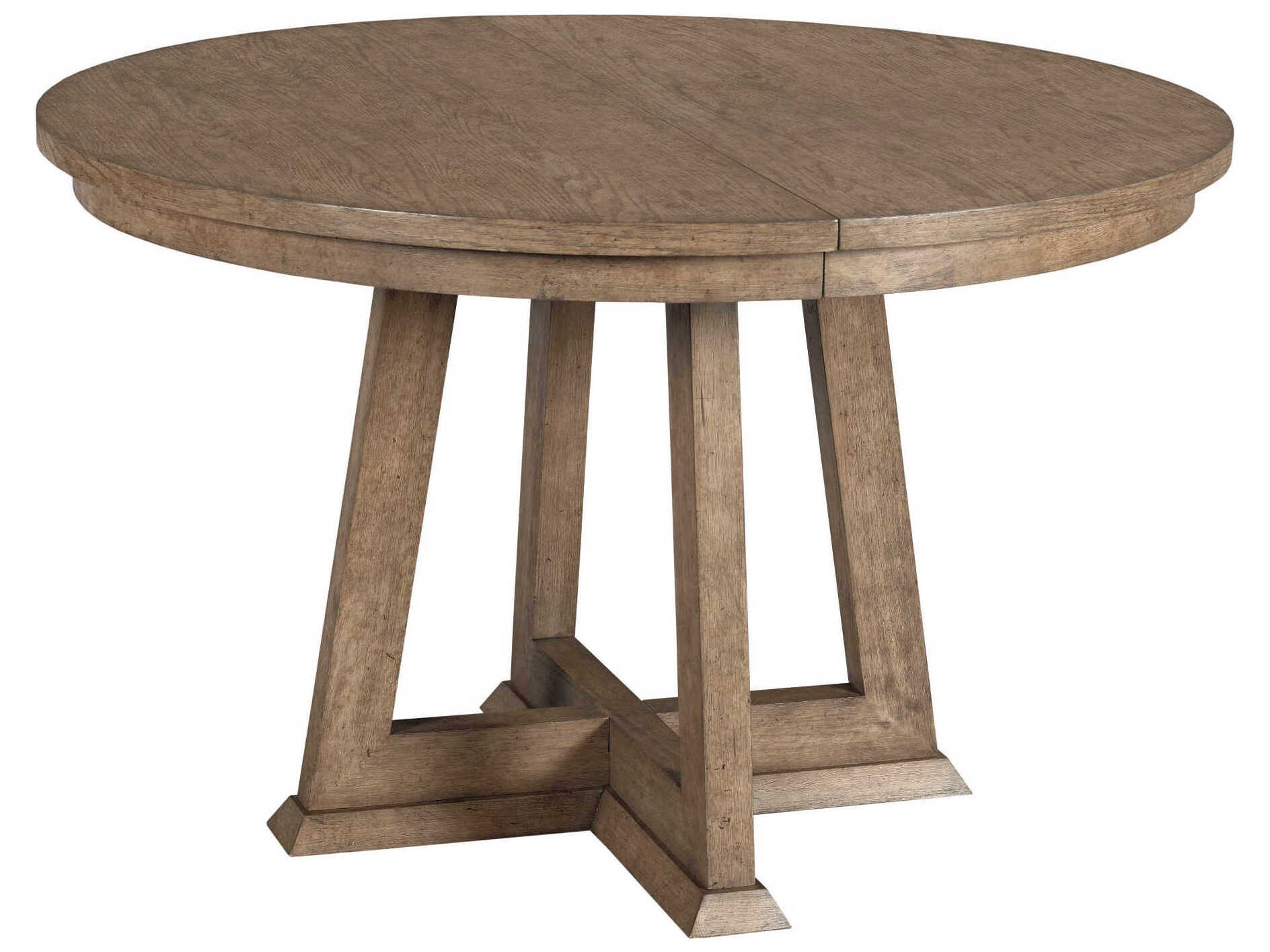 American Drew Skyline Knox Round Wood Smoke Dining Table