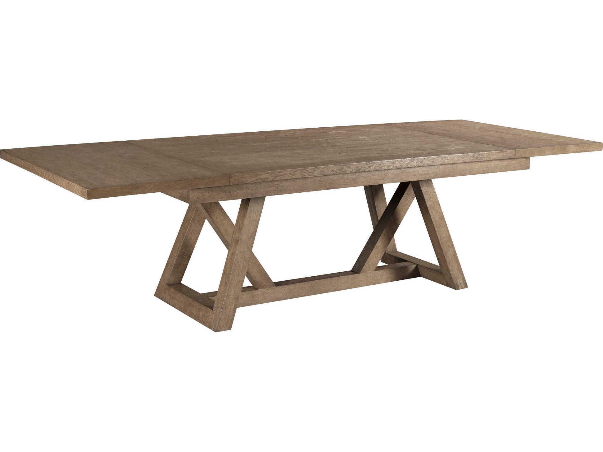 American Drew Skyline Lighthouse Rectangular Wood Smoke Dining Table