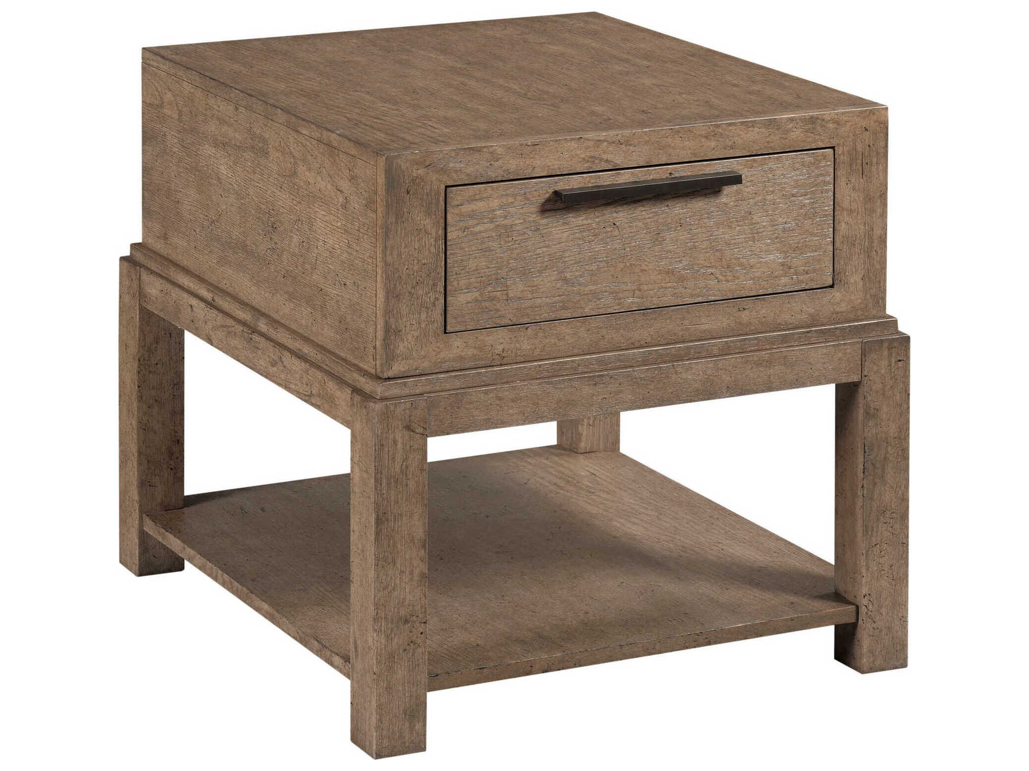 American Drew Skyline Evans Rectangular Wood Smoke End Table