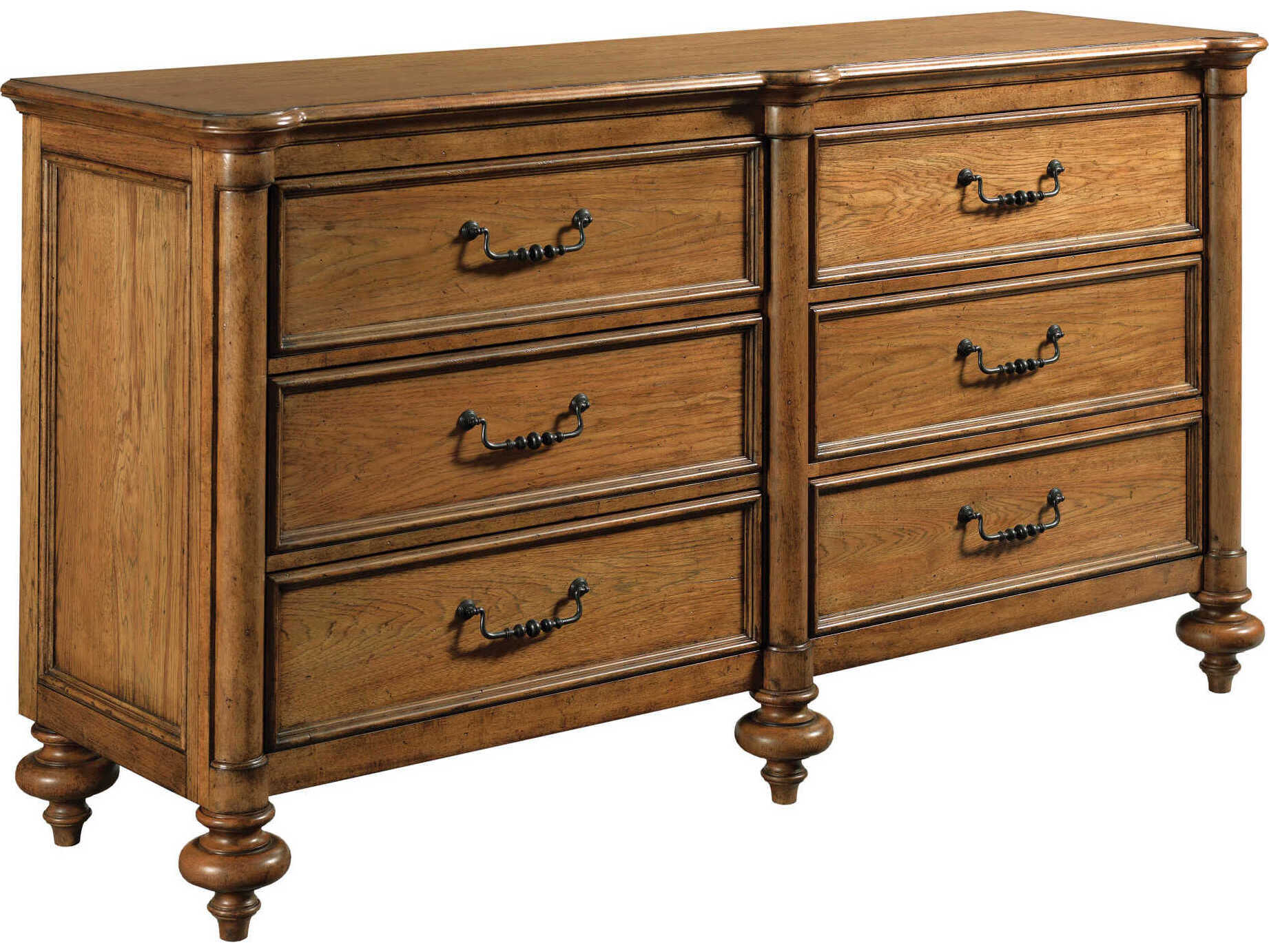American Drew Berkshire Mayview 6-Drawers Brown Hardwood Double Dresser