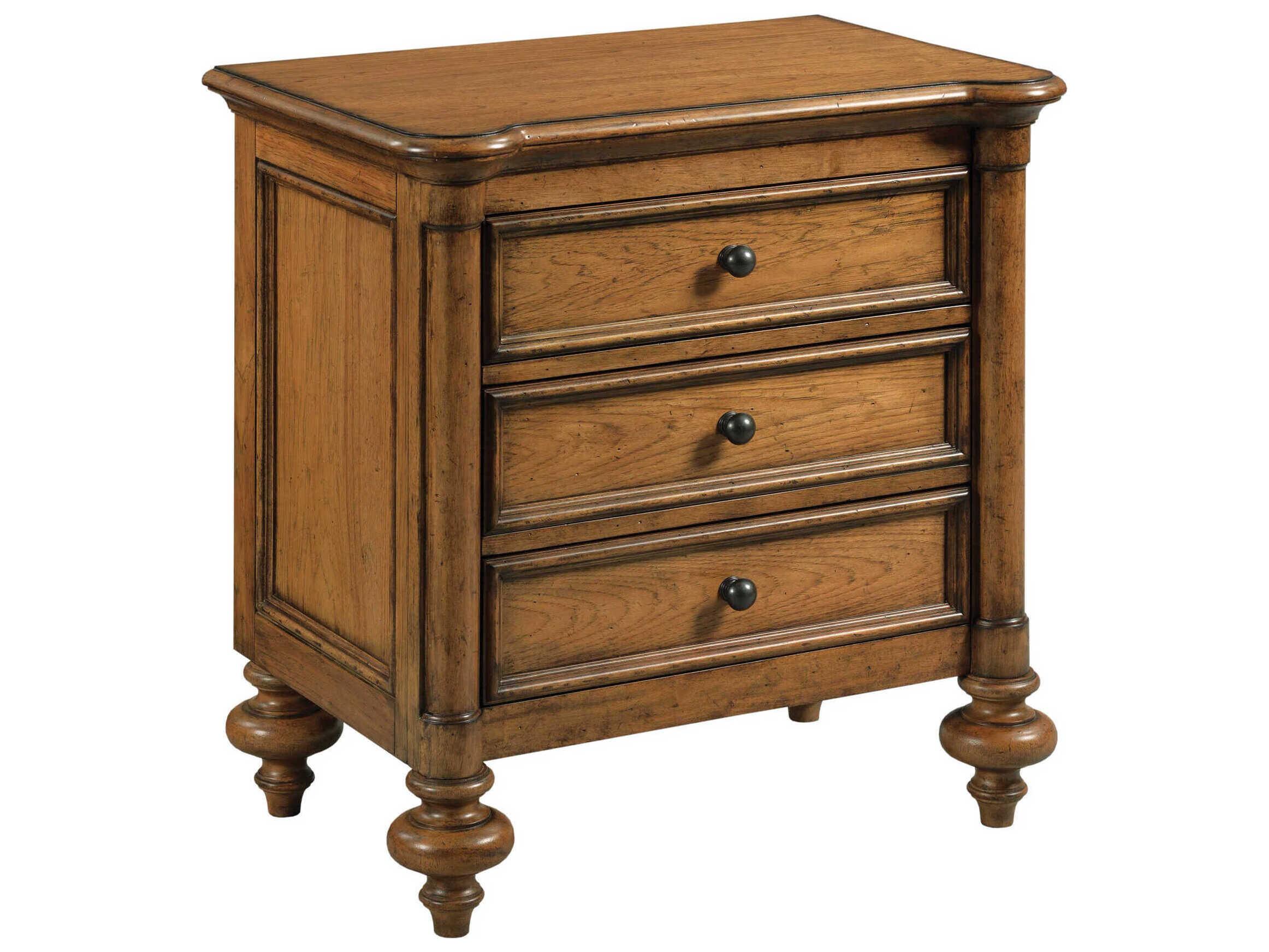 American Drew Berkshire Martin 3-Drawers Brown Hardwood Nightstand