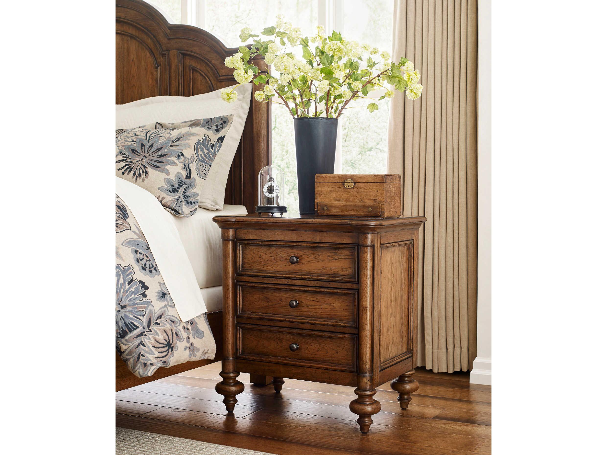 American Drew Berkshire Martin 3-Drawers Brown Hardwood Nightstand