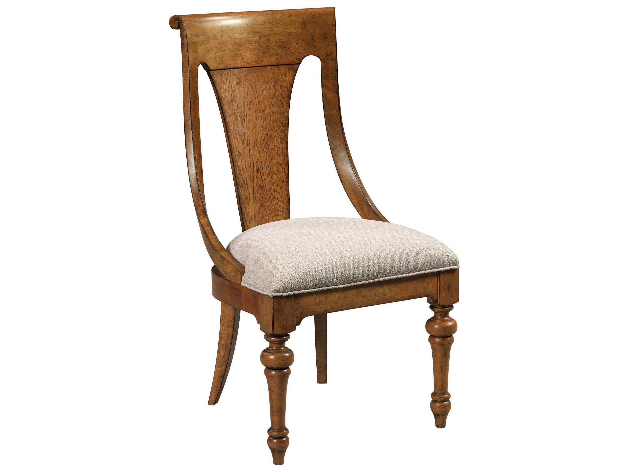 American Drew Berkshire Annette Hardwood Brown Upholstered Armless Dining Chair