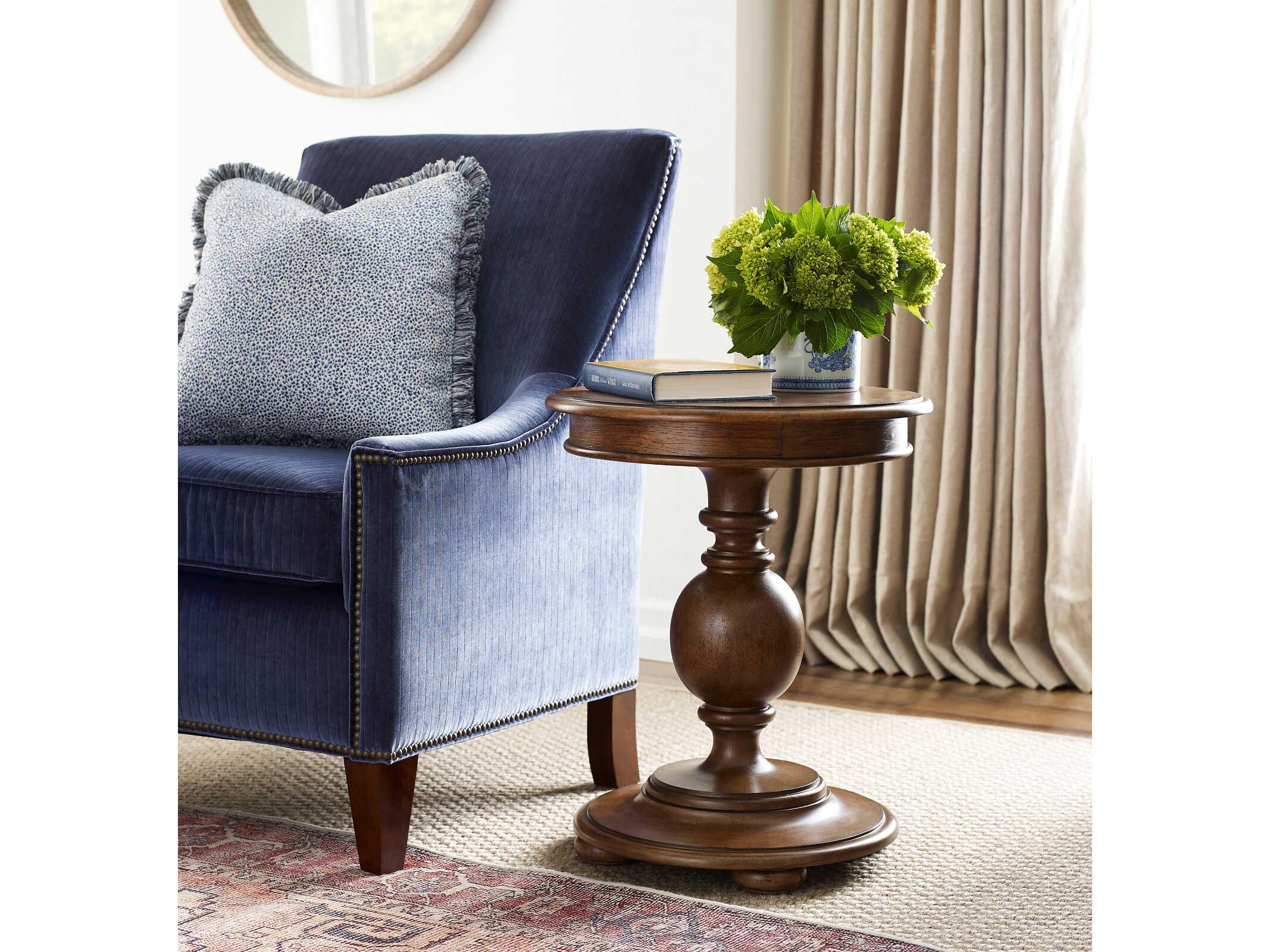 American Drew Berkshire Pearson Rectangular Wood Cognac End Table