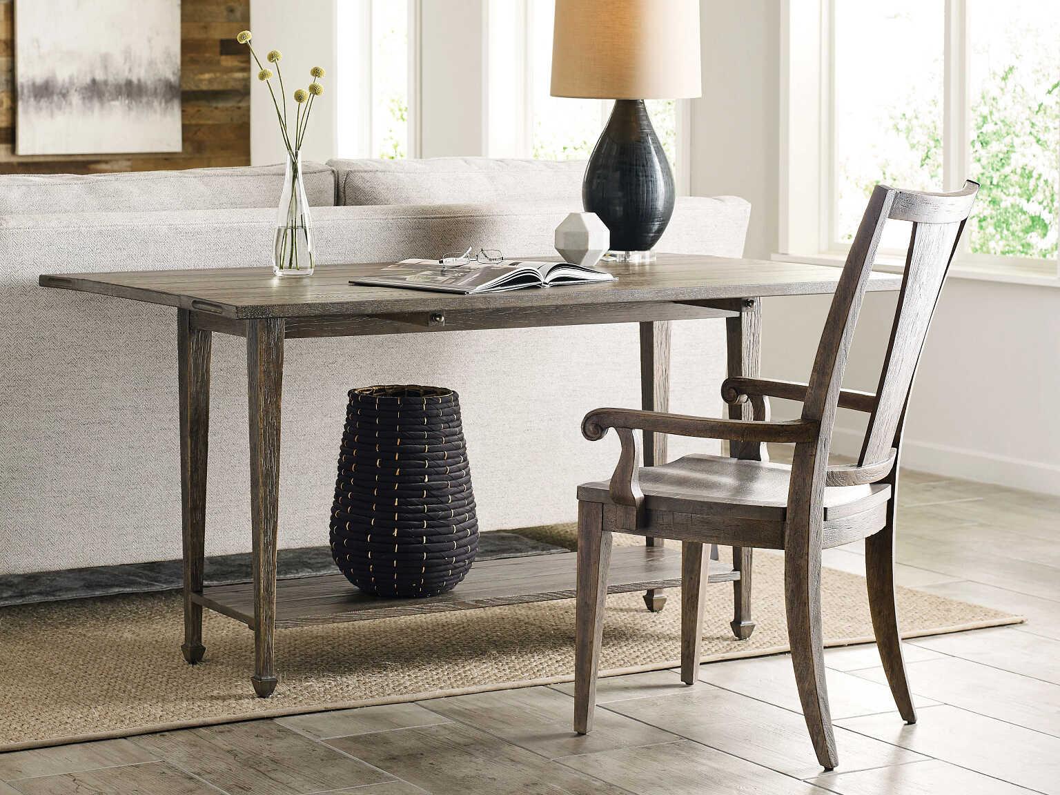 American Drew Emporium Montgomery Hardwood Brown Arm Dining Chair