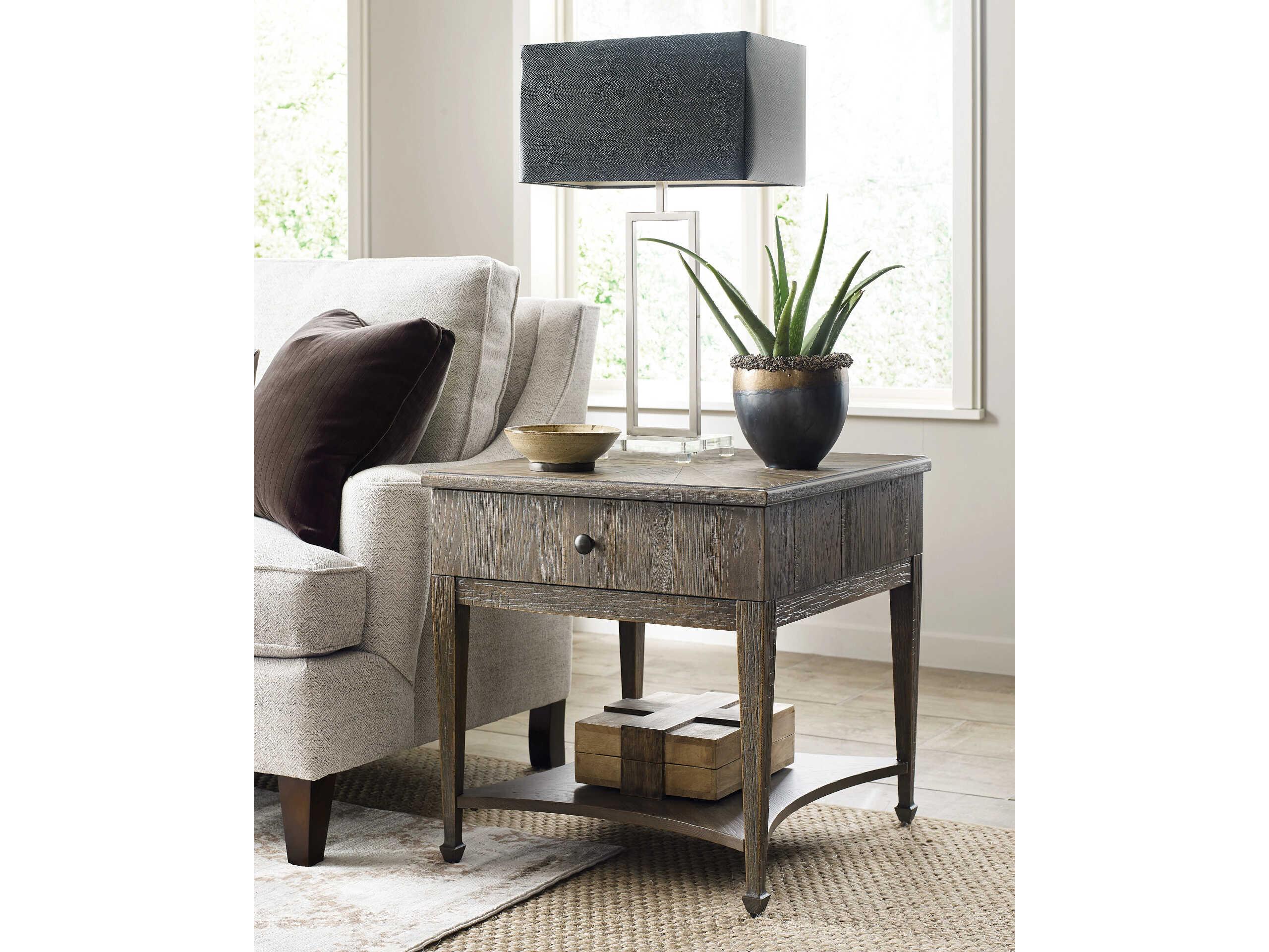 American Drew Emporium Carmine Rectangular Wood Shadow End Table