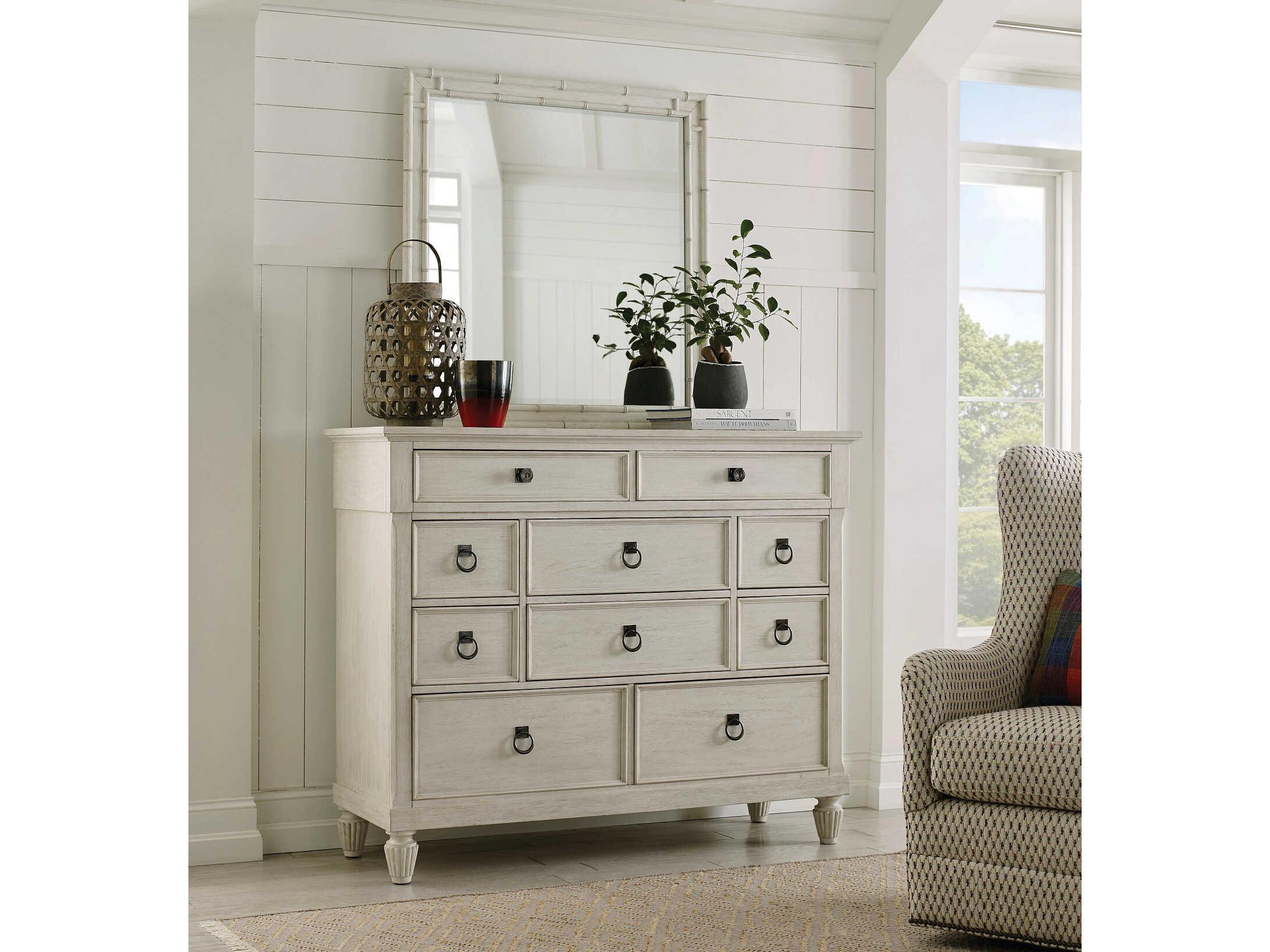 American Drew Grand Bay Vida Egret Rectangular Wall Mirror