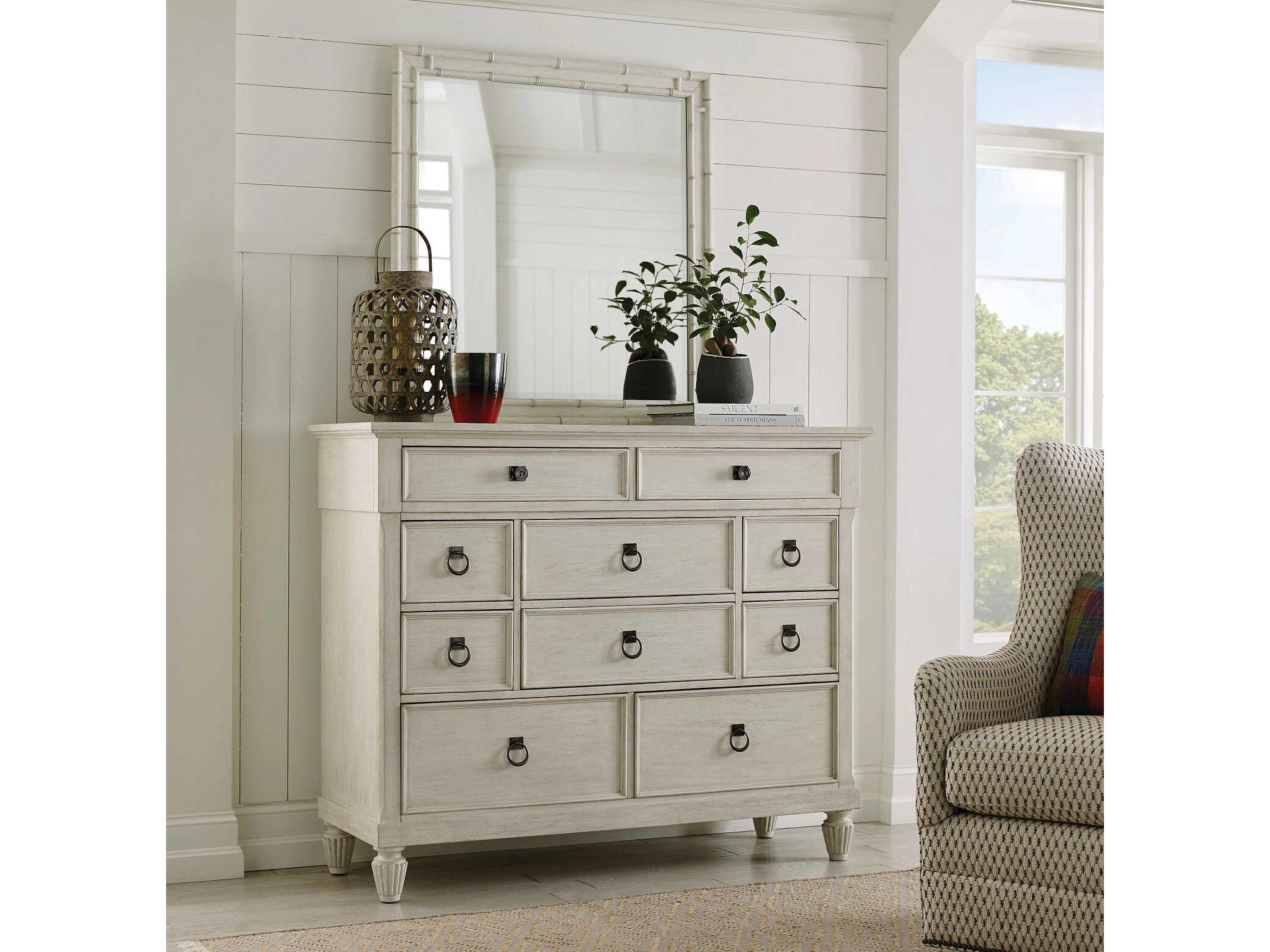 American Drew Grand Bay Aster White Hardwood Dresser