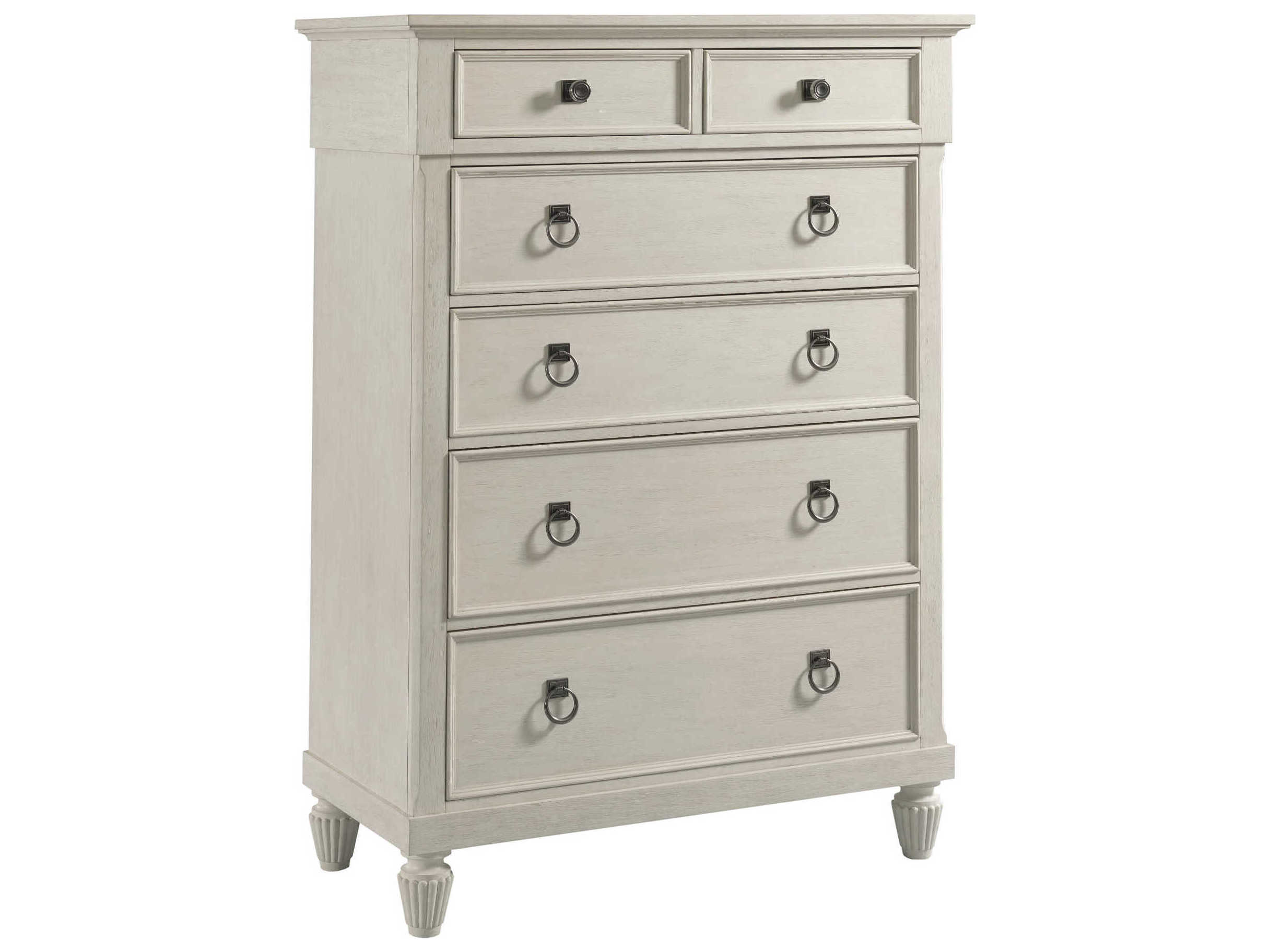American Drew Grand Bay Tybee Egret White Hardwood Accent Chest