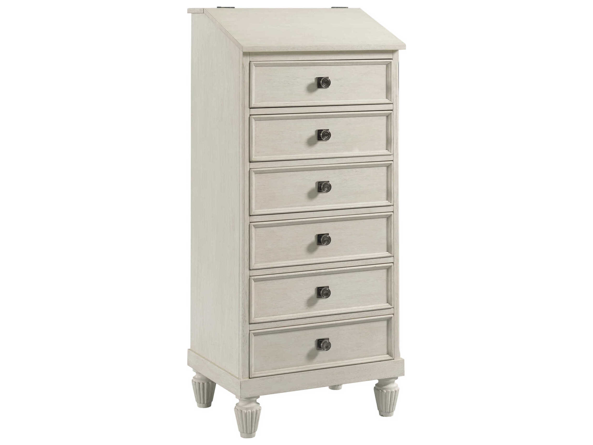 American Drew Grand Bay Rockport Egret White Hardwood Accent Chest