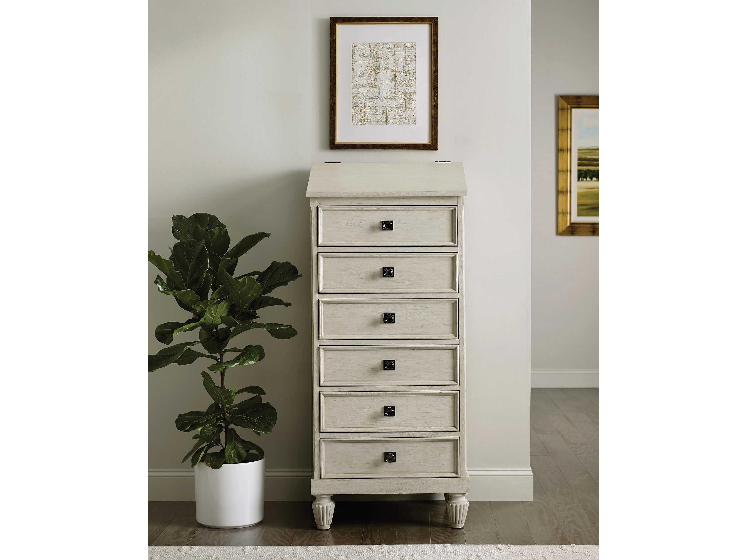 American Drew Grand Bay Rockport Egret White Hardwood Accent Chest