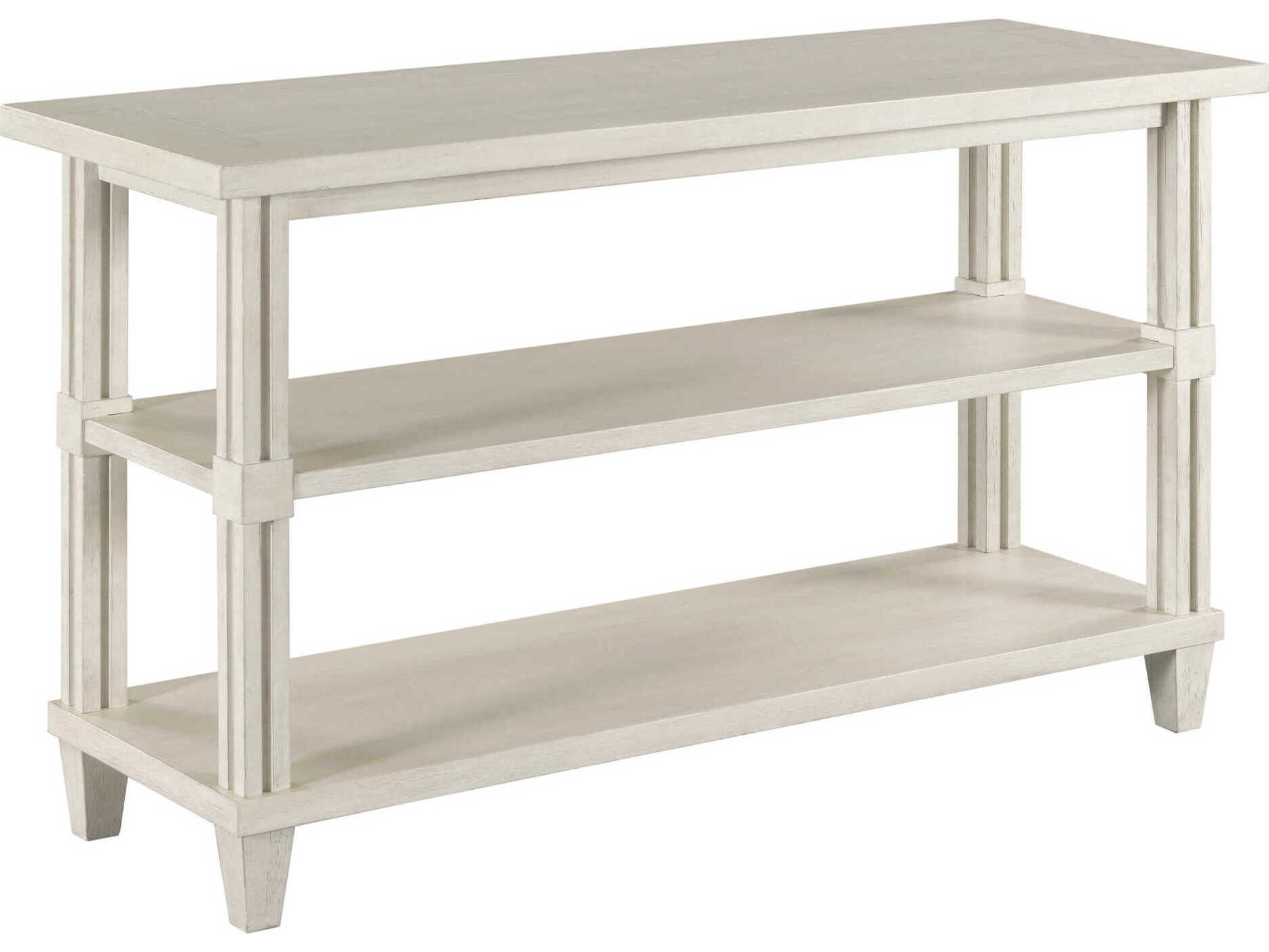 American Drew Grand Bay Wayland Rectangular Wood Egret Console Table