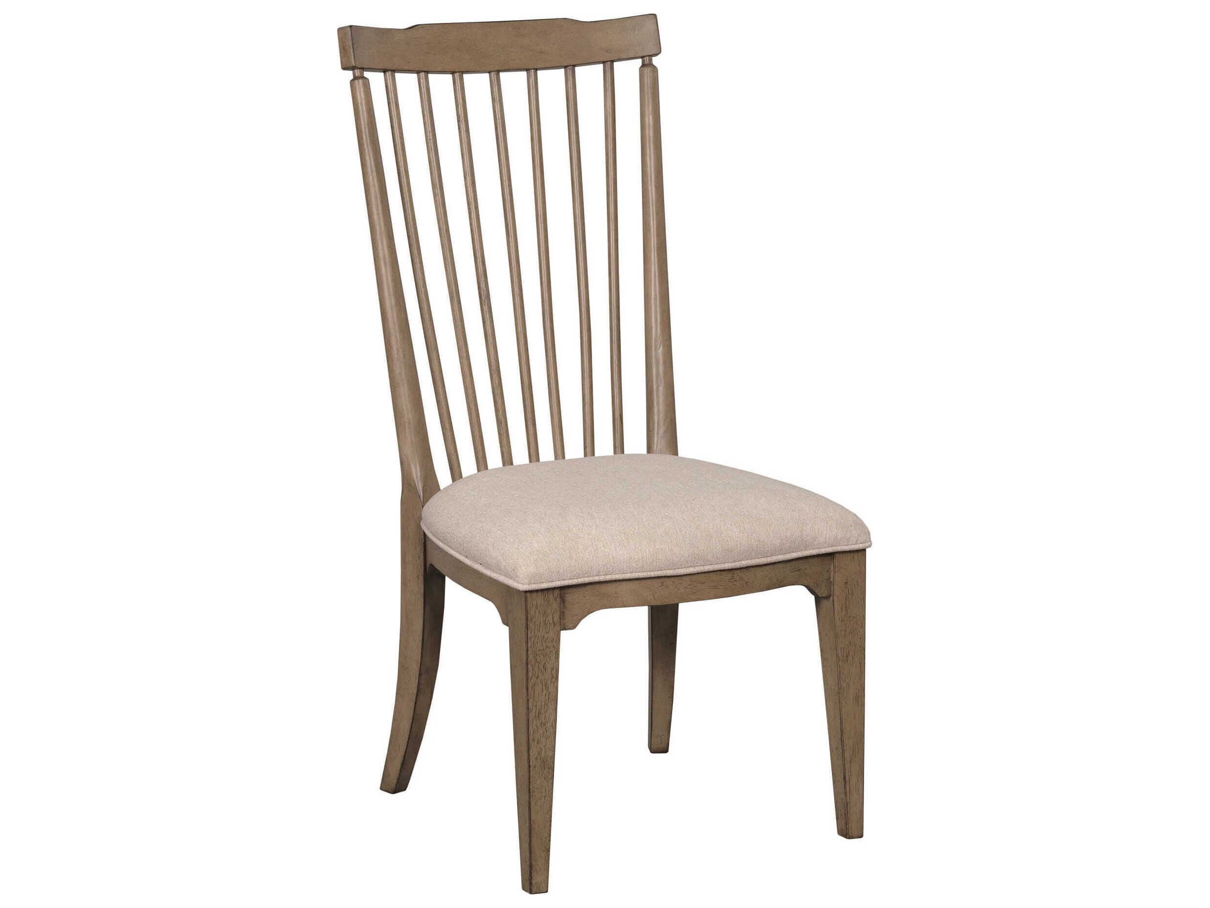 American Drew Carmine Vincent Oak Wood Brown Upholstered Armless Dining Chair