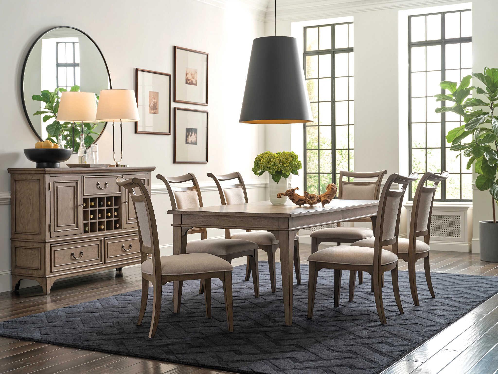 American Drew Carmine Gilliam Rectangular Wood Latte Dining Table