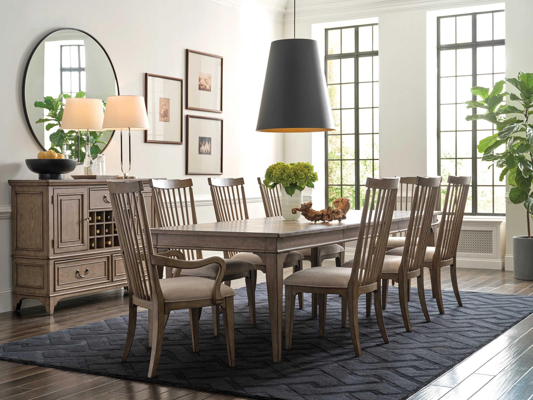 American Drew Carmine Gilliam Rectangular Wood Latte Dining Table