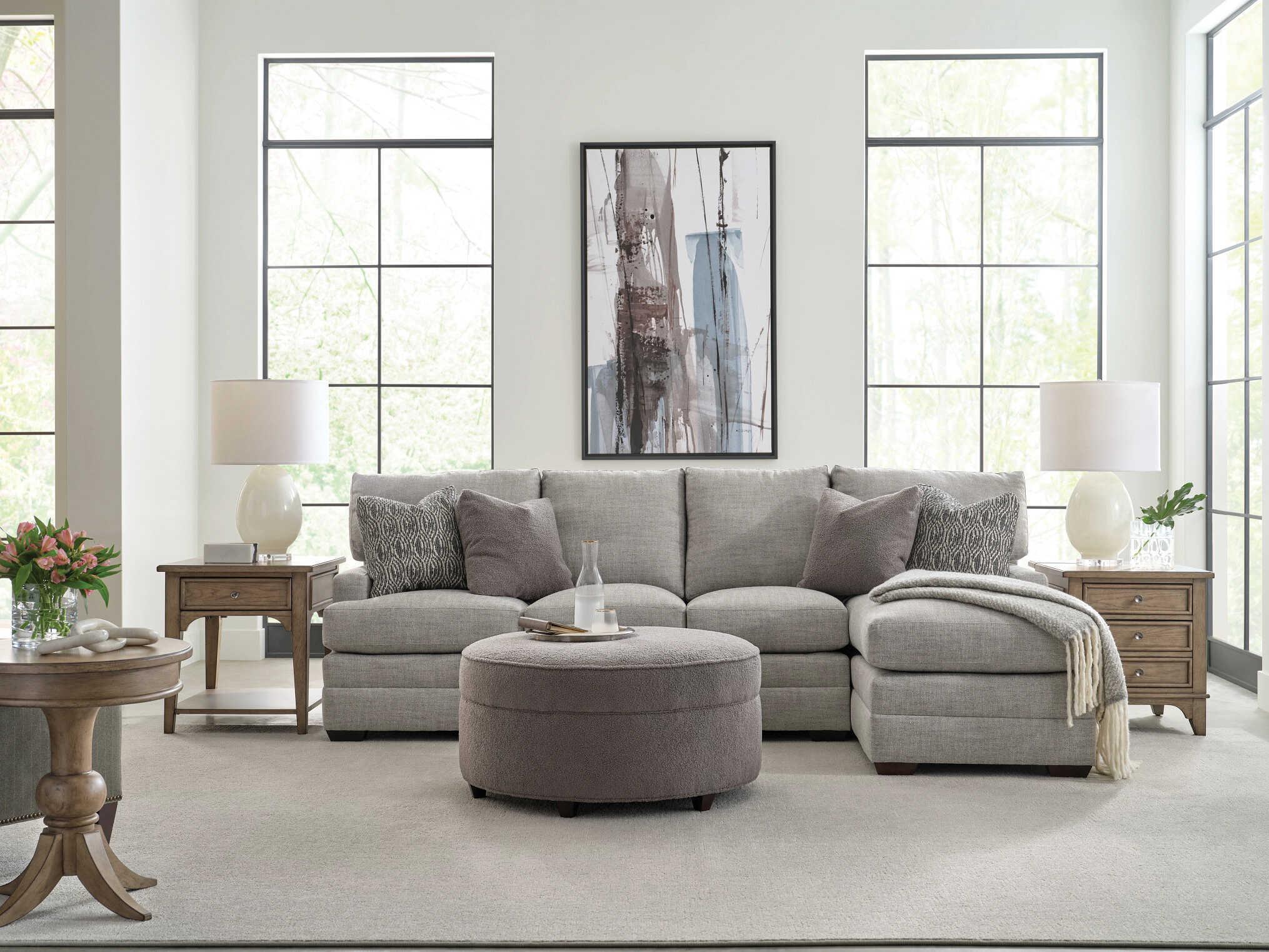 American Drew Carmine Beatrix Rectangular Wood Latte End Table