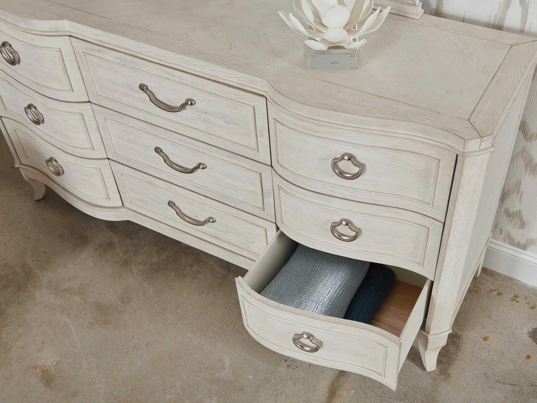 American Drew Harmony Emelie White Oak Wood Dresser