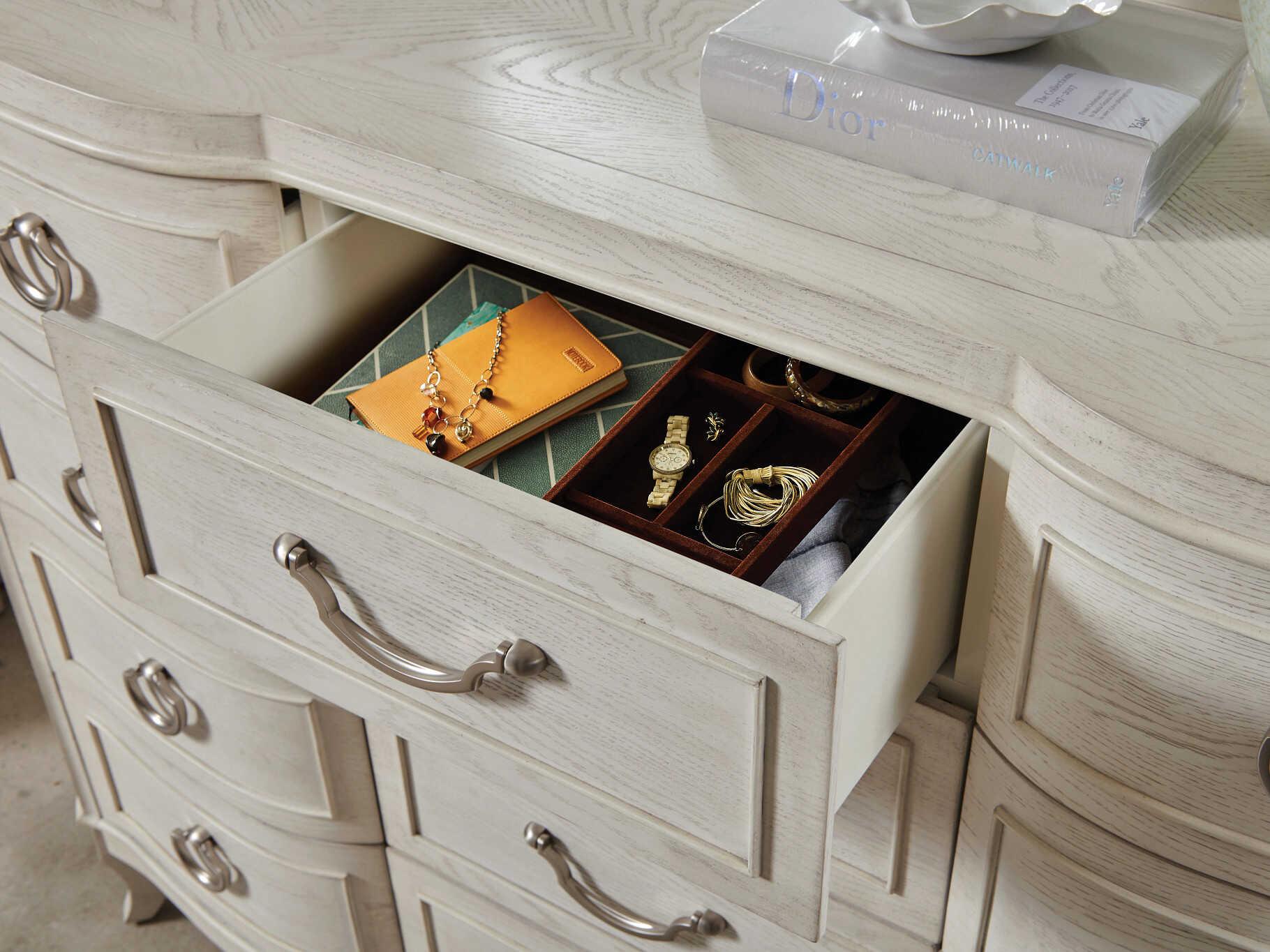 American Drew Harmony Emelie White Oak Wood Dresser