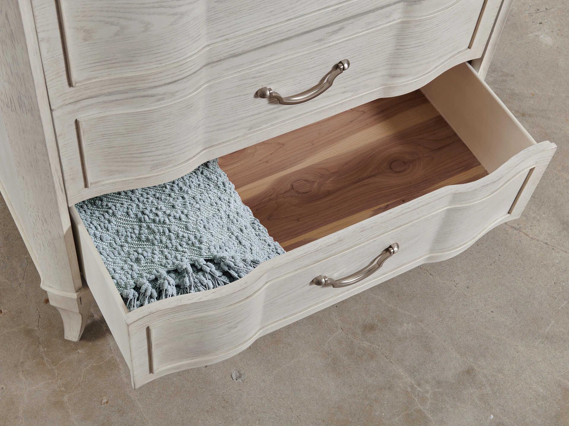 American Drew Harmony Emelie Eggshell White Oak Wood Accent Chest