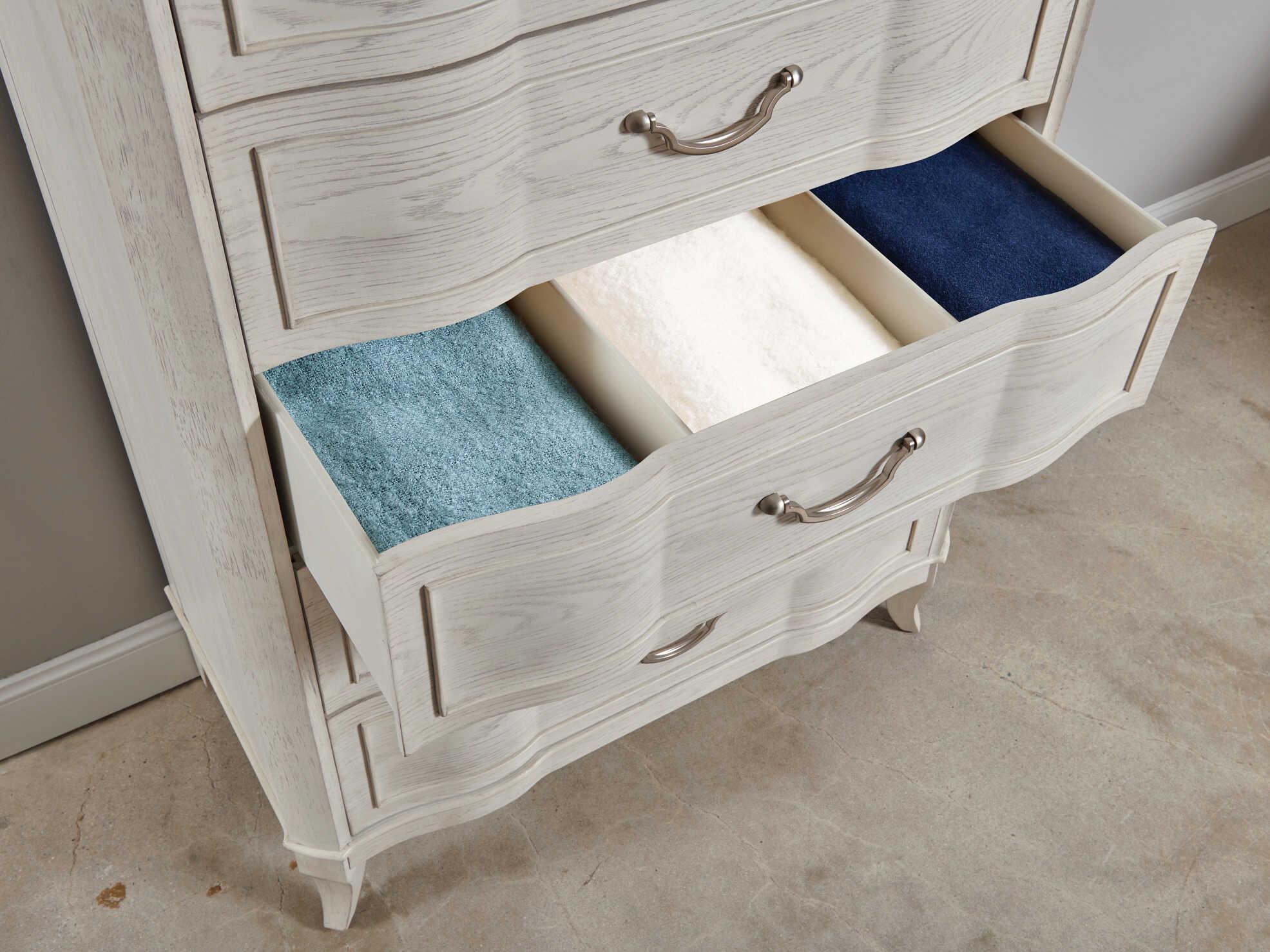 American Drew Harmony Emelie Eggshell White Oak Wood Accent Chest