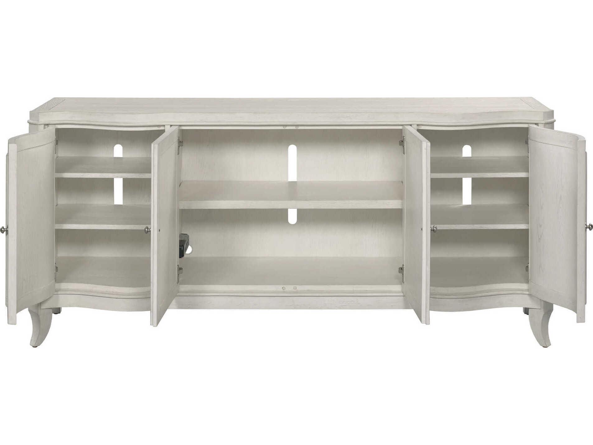 American Drew Harmony Angeline 74" Oak Wood Eggshell Media Console