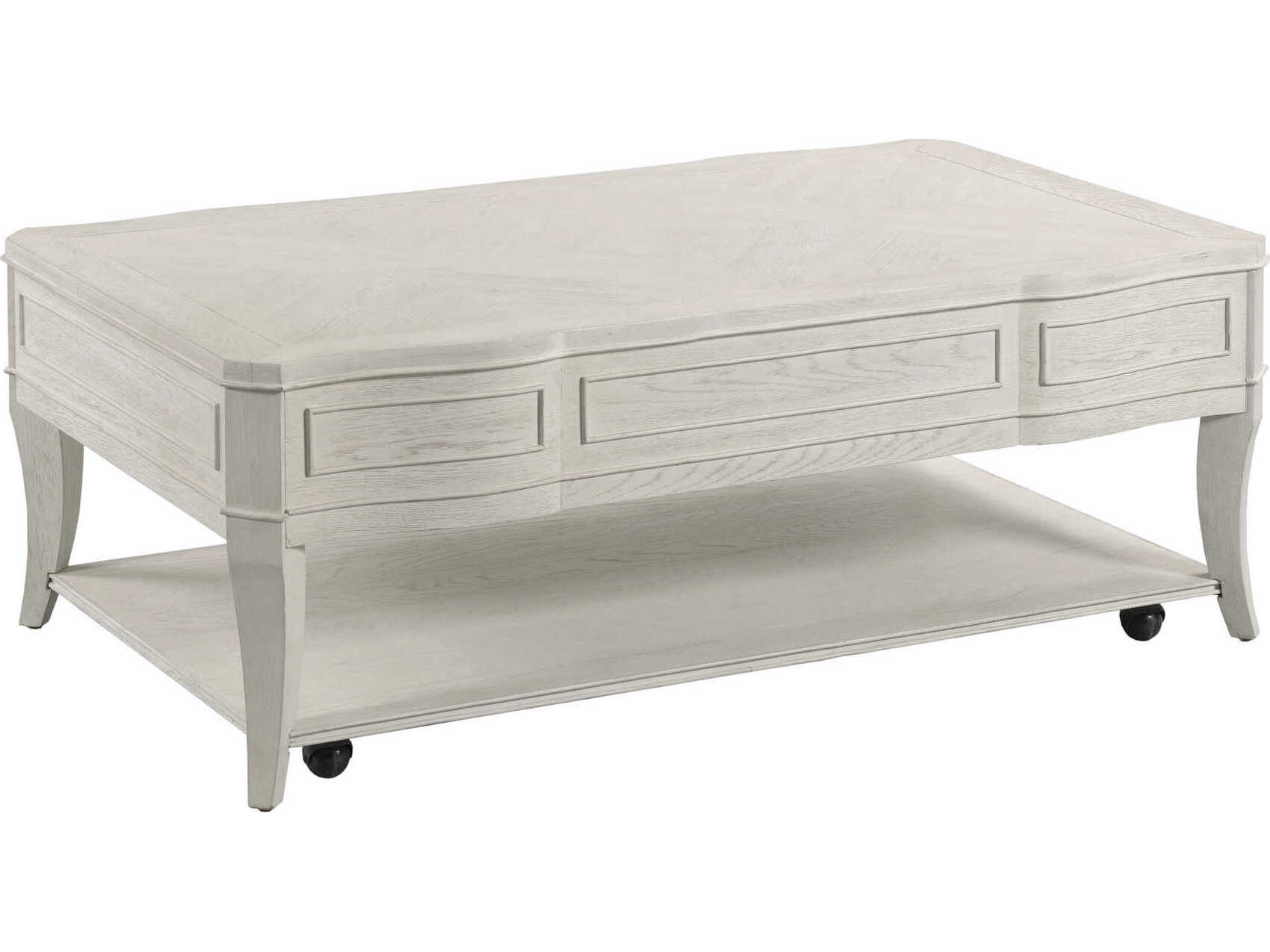 American Drew Harmony Talia Rectangular Wood Eggshell Coffee Table
