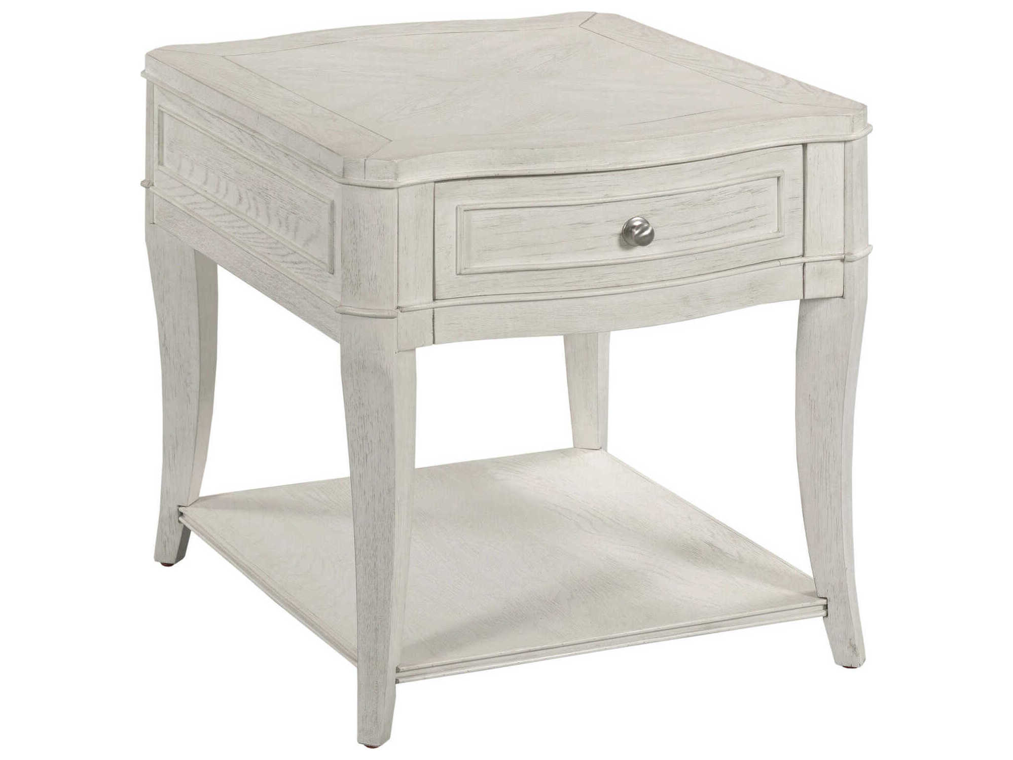 American Drew Harmony Talia Rectangular Wood Eggshell End Table