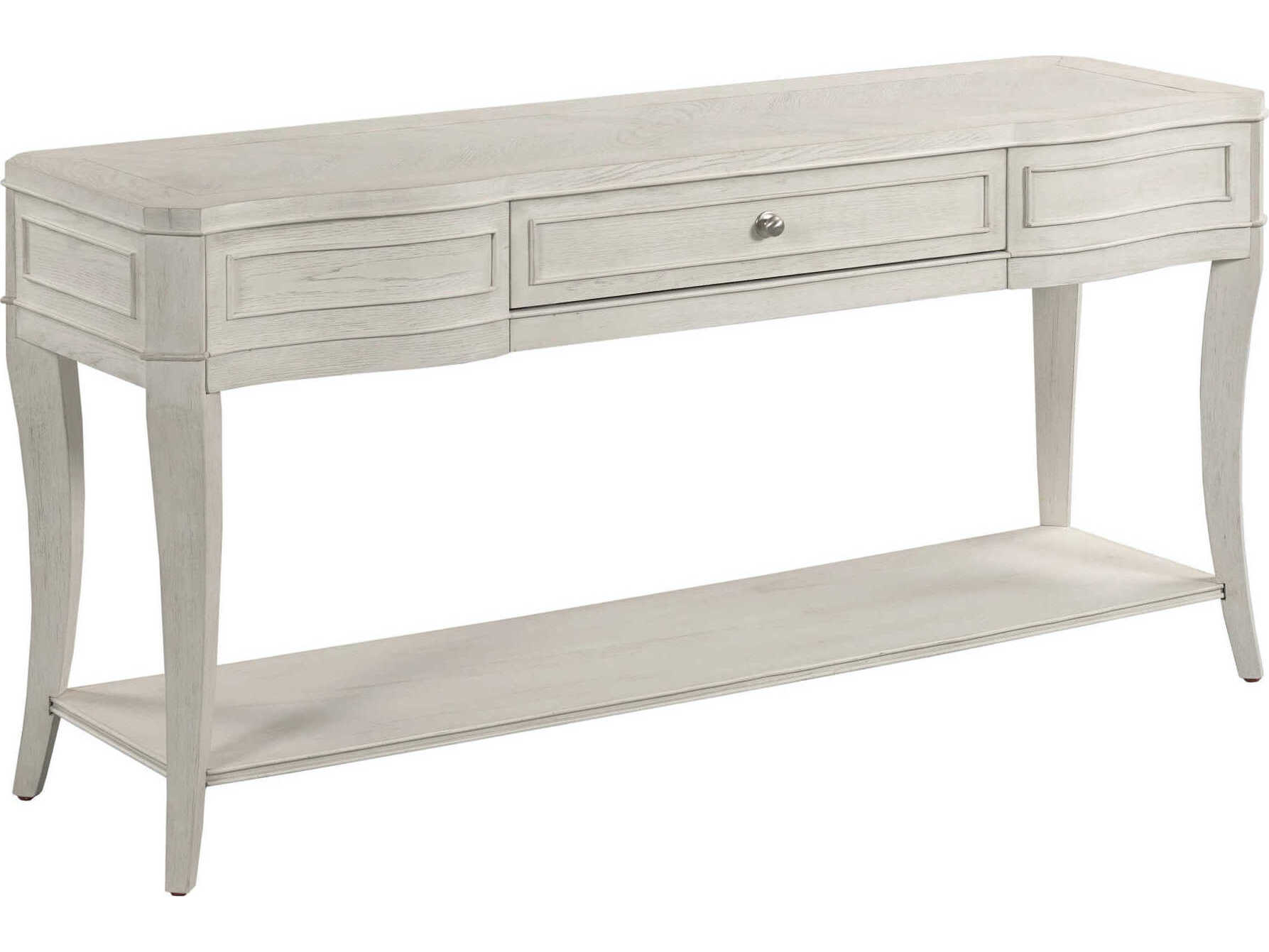 American Drew Harmony Talia Rectangular Wood Eggshell Console Table