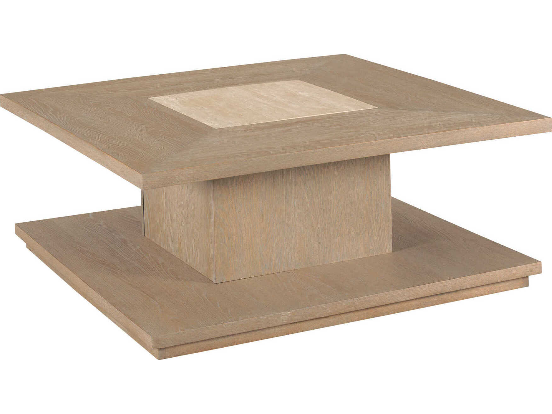 American Drew Windover Balance Square Stone Coffee Table