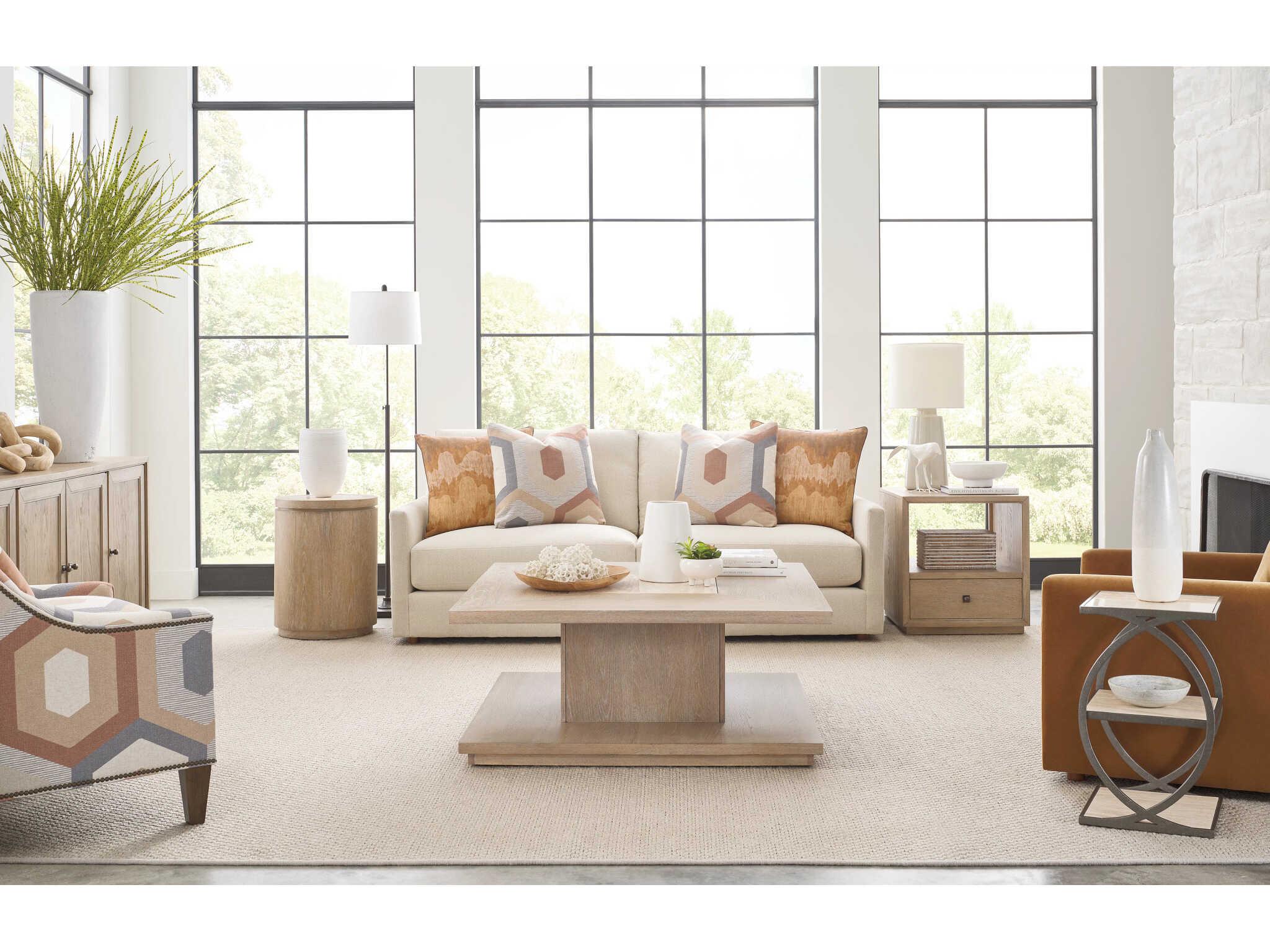 American Drew Windover Balance Square Stone Coffee Table