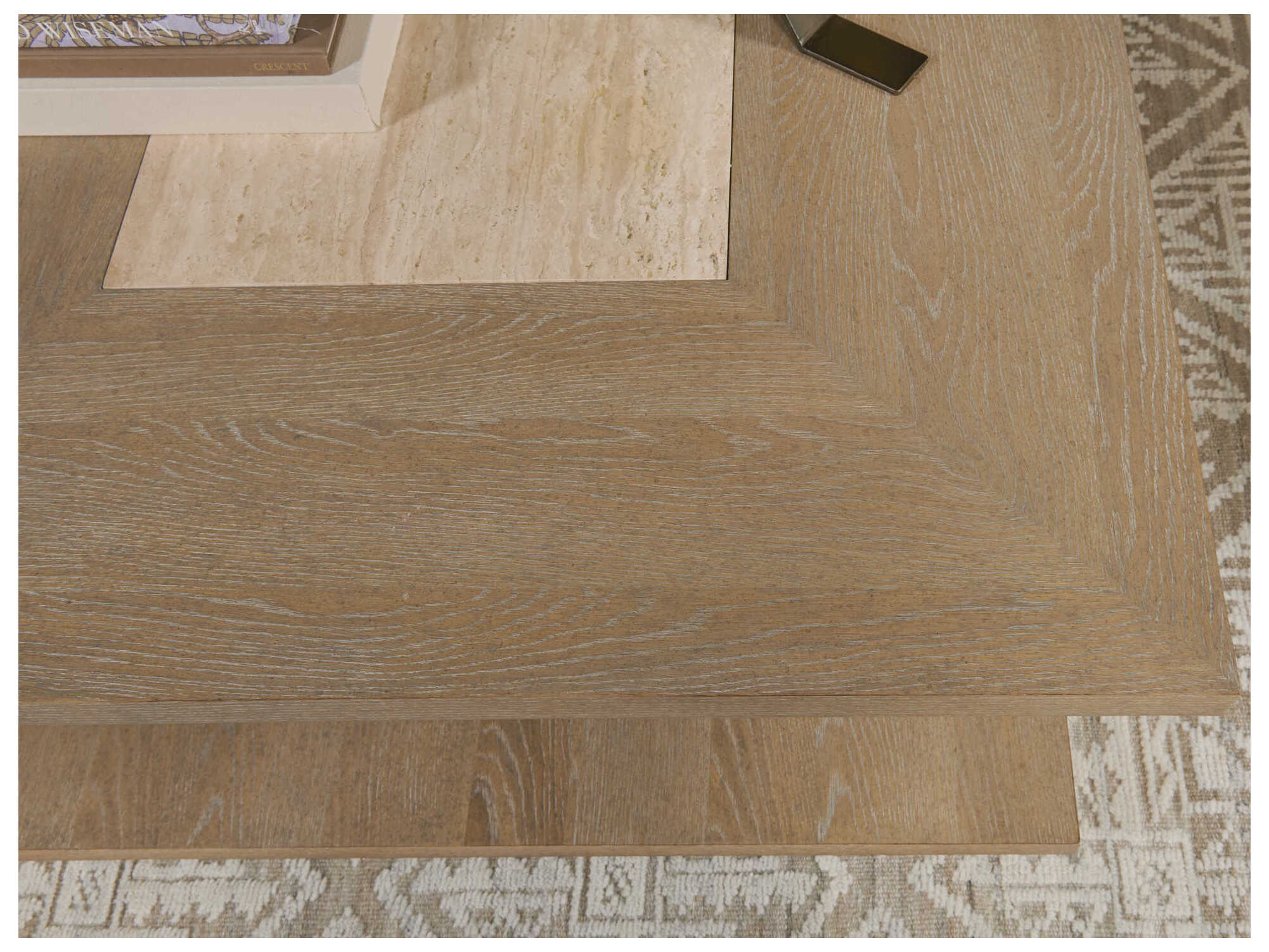 American Drew Windover Balance Square Stone Coffee Table